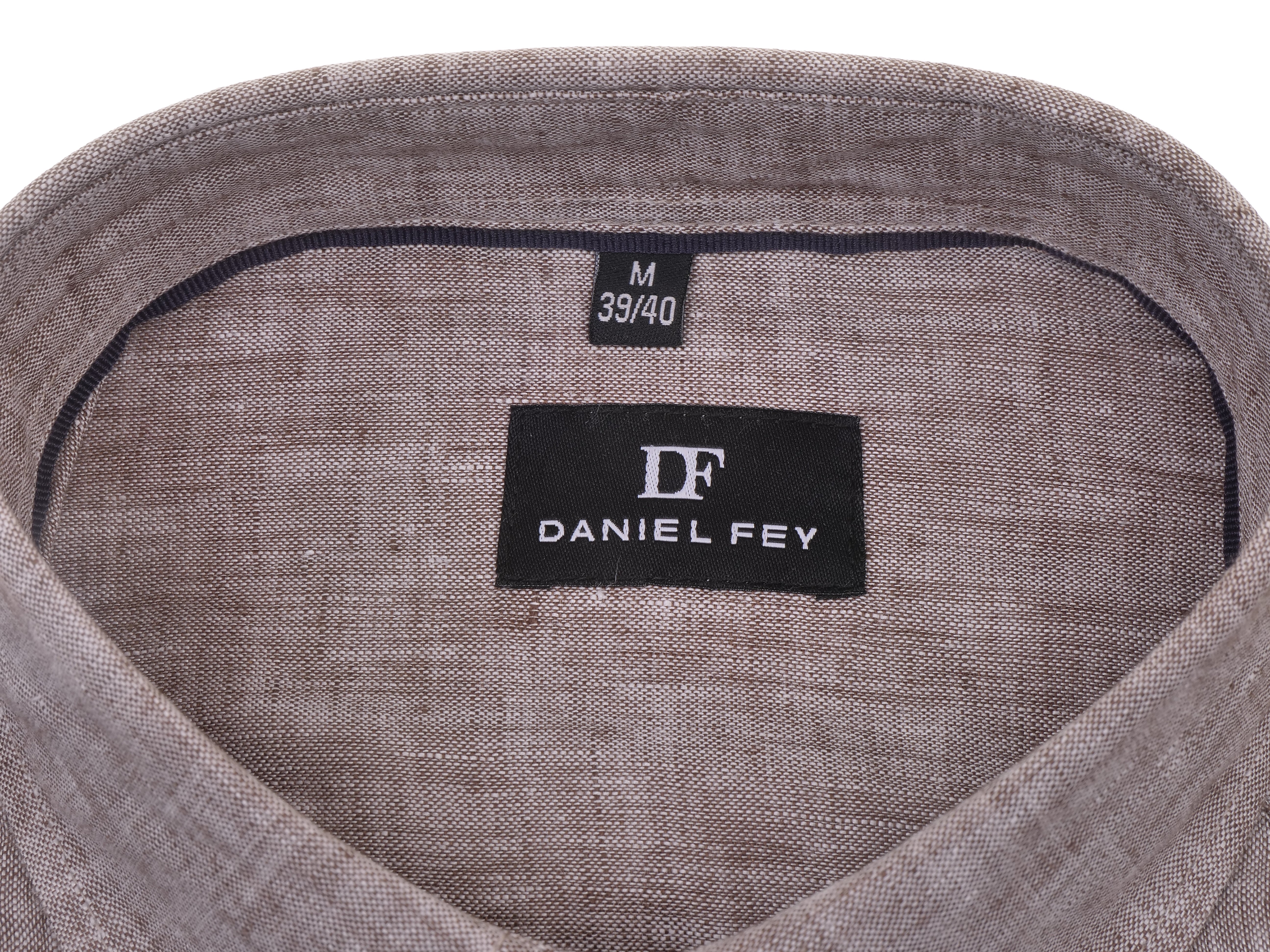 Langarmhemd modern fit aus Leinen mit Button-down Kragen und Brusttasche von Daniel Fey