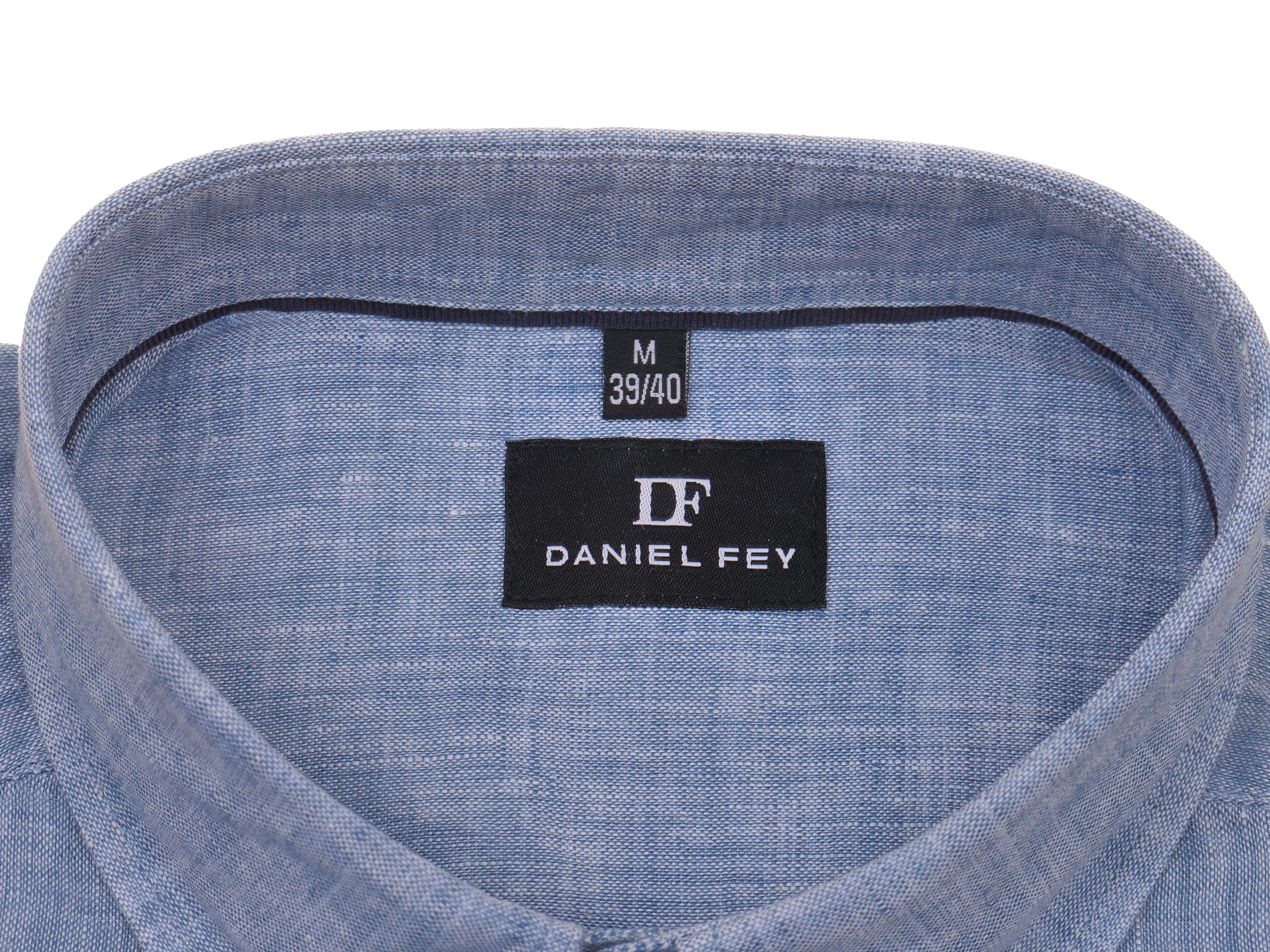 Langarmhemd modern fit aus Leinen mit Button-down-Kragen und Brusttasche von Daniel Fey