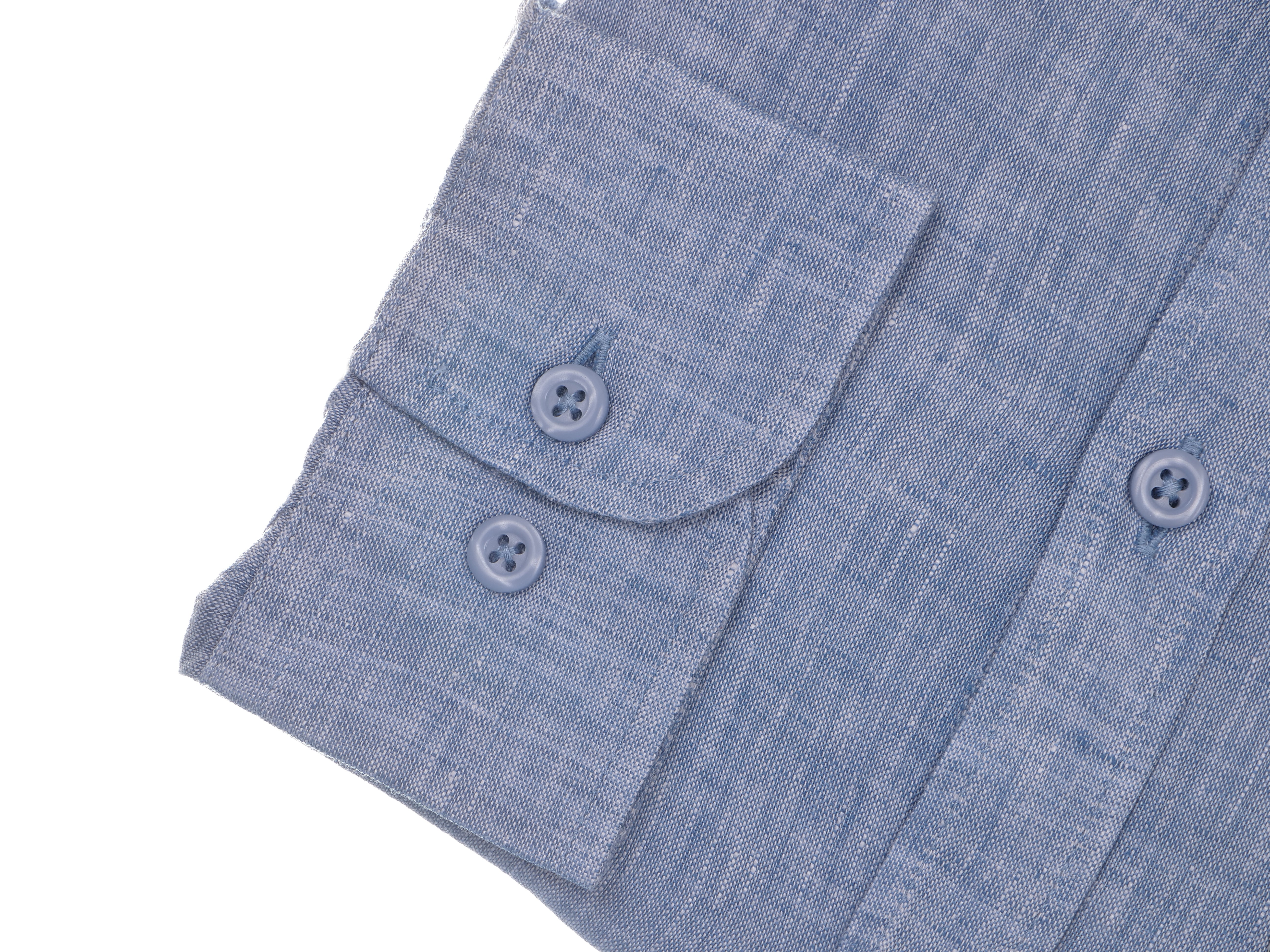 Langarmhemd modern fit aus Leinen mit Button-down-Kragen und Brusttasche von Daniel Fey