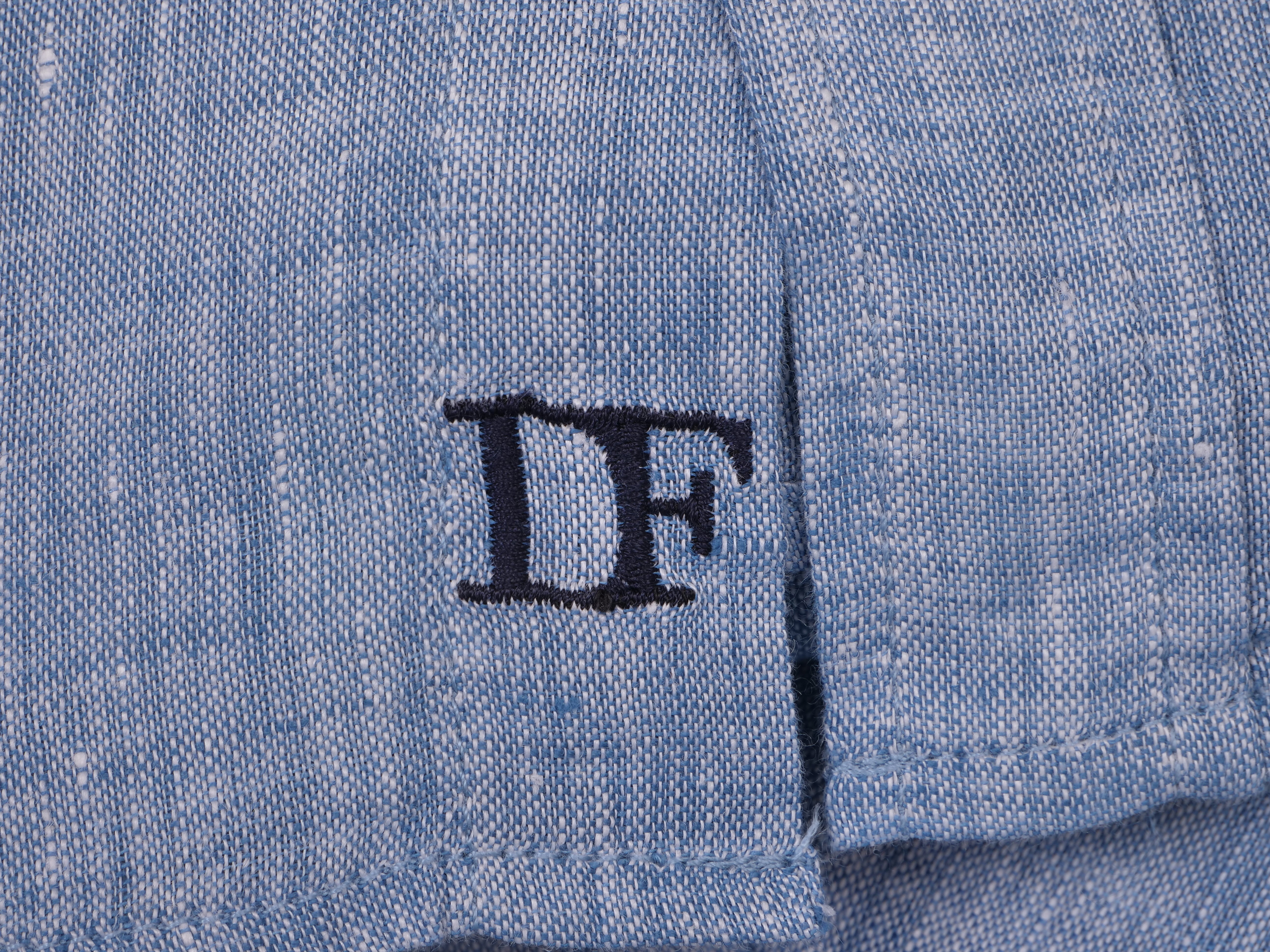 Langarmhemd modern fit aus Leinen mit Button-down-Kragen und Brusttasche von Daniel Fey