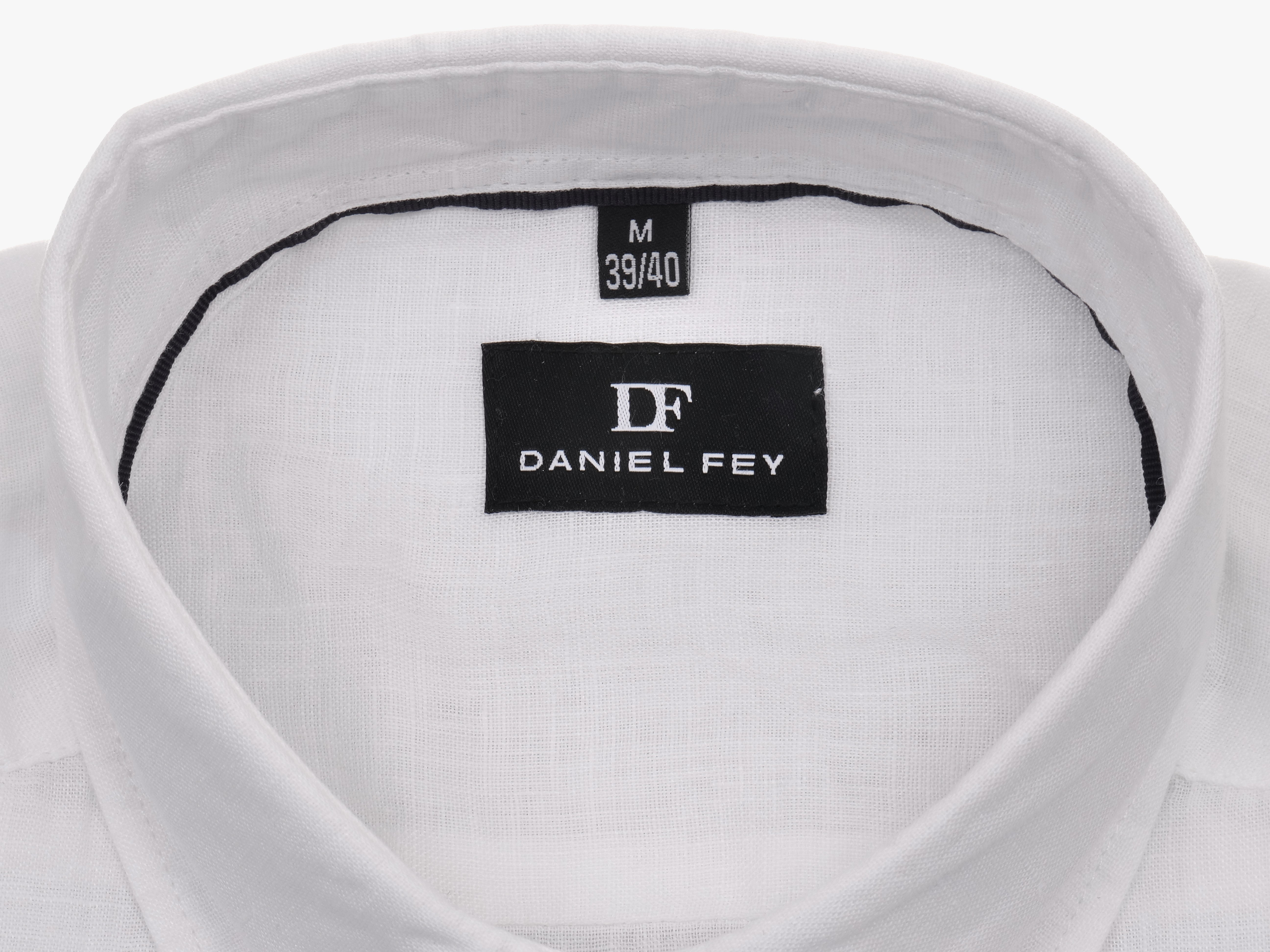 Langarmhemd modern fit aus Leinen mit Button-down Kragen und Brusttasche von Daniel Fey