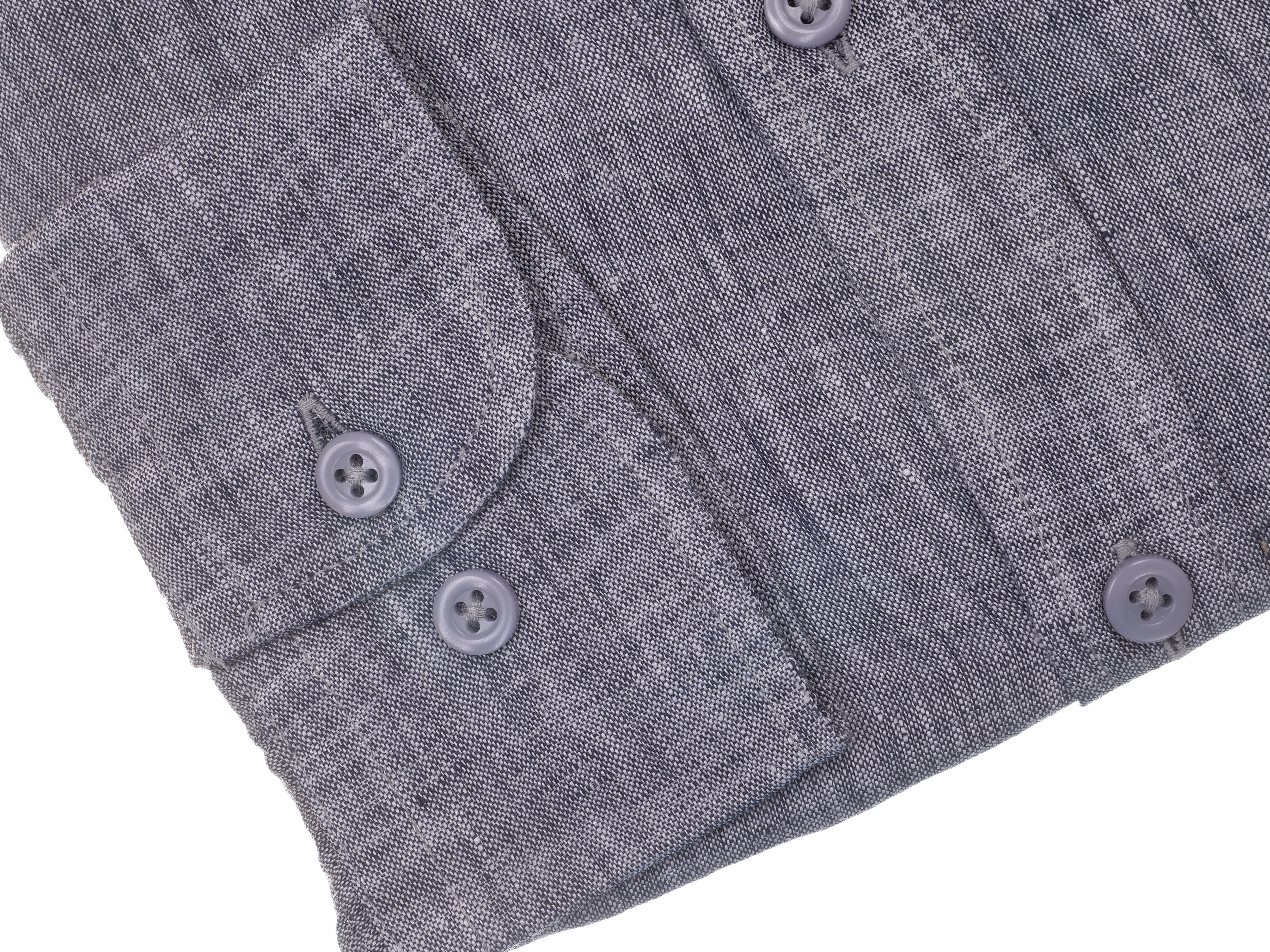 Langarmhemd modern fit aus Leinen mit Button-down Kragen und Brusttasche von Daniel Fey