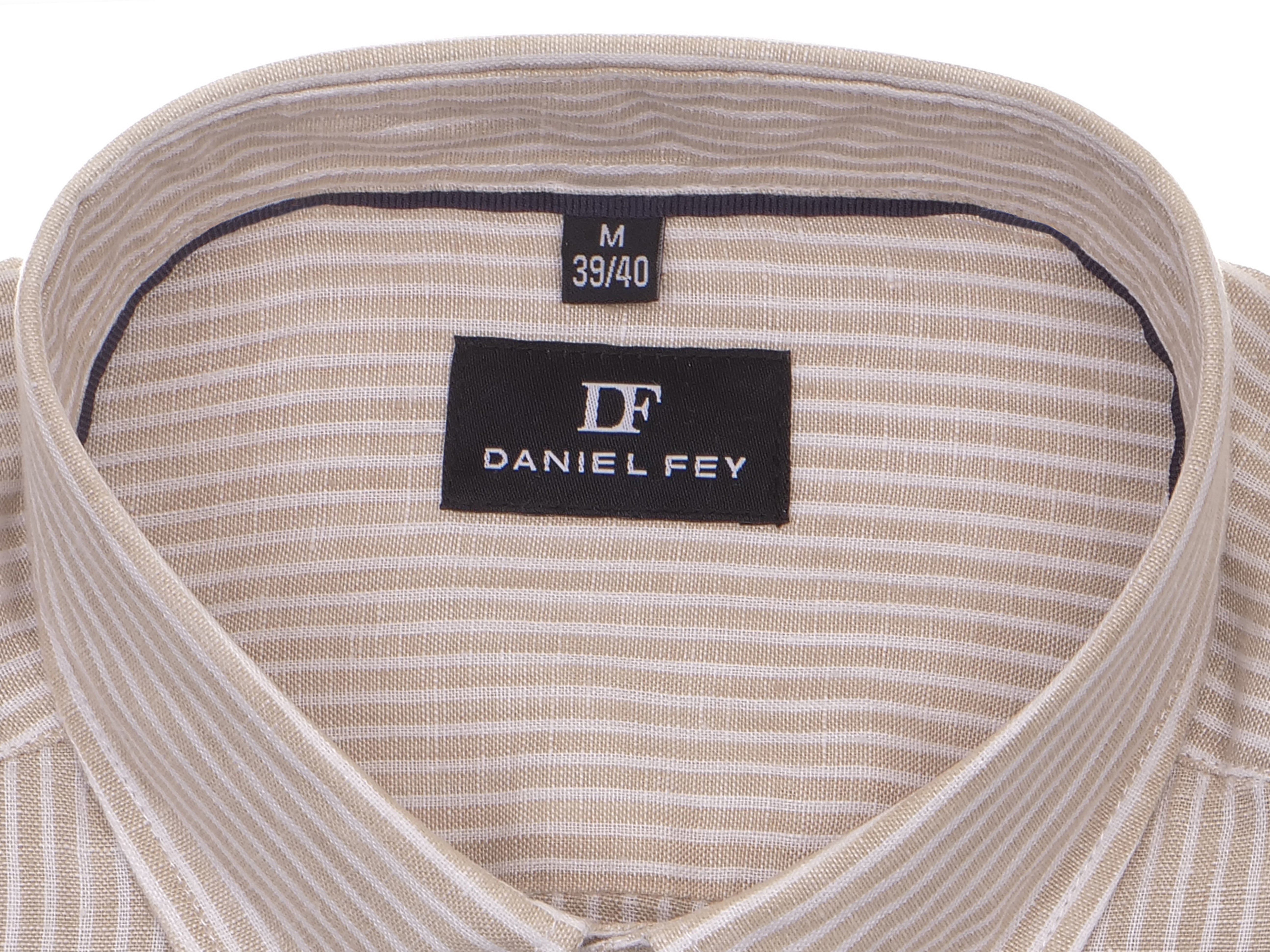Langarmhemd modern fit aus Leinen mit Button-down Kragen und Brusttasche von Daniel Fey