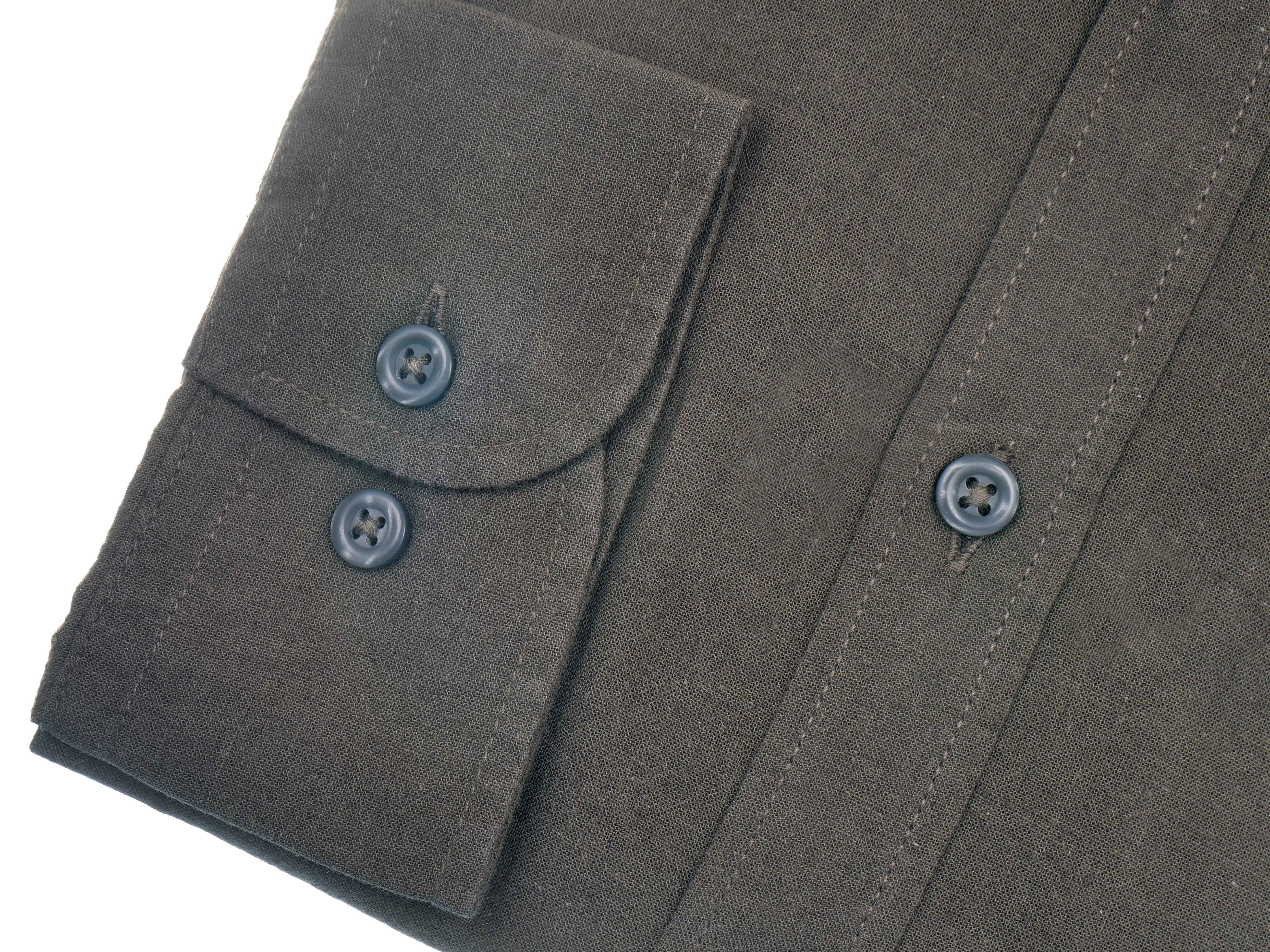 Langarmhemd modern fit aus Halbleinen mit Stehkragen von Daniel Fey