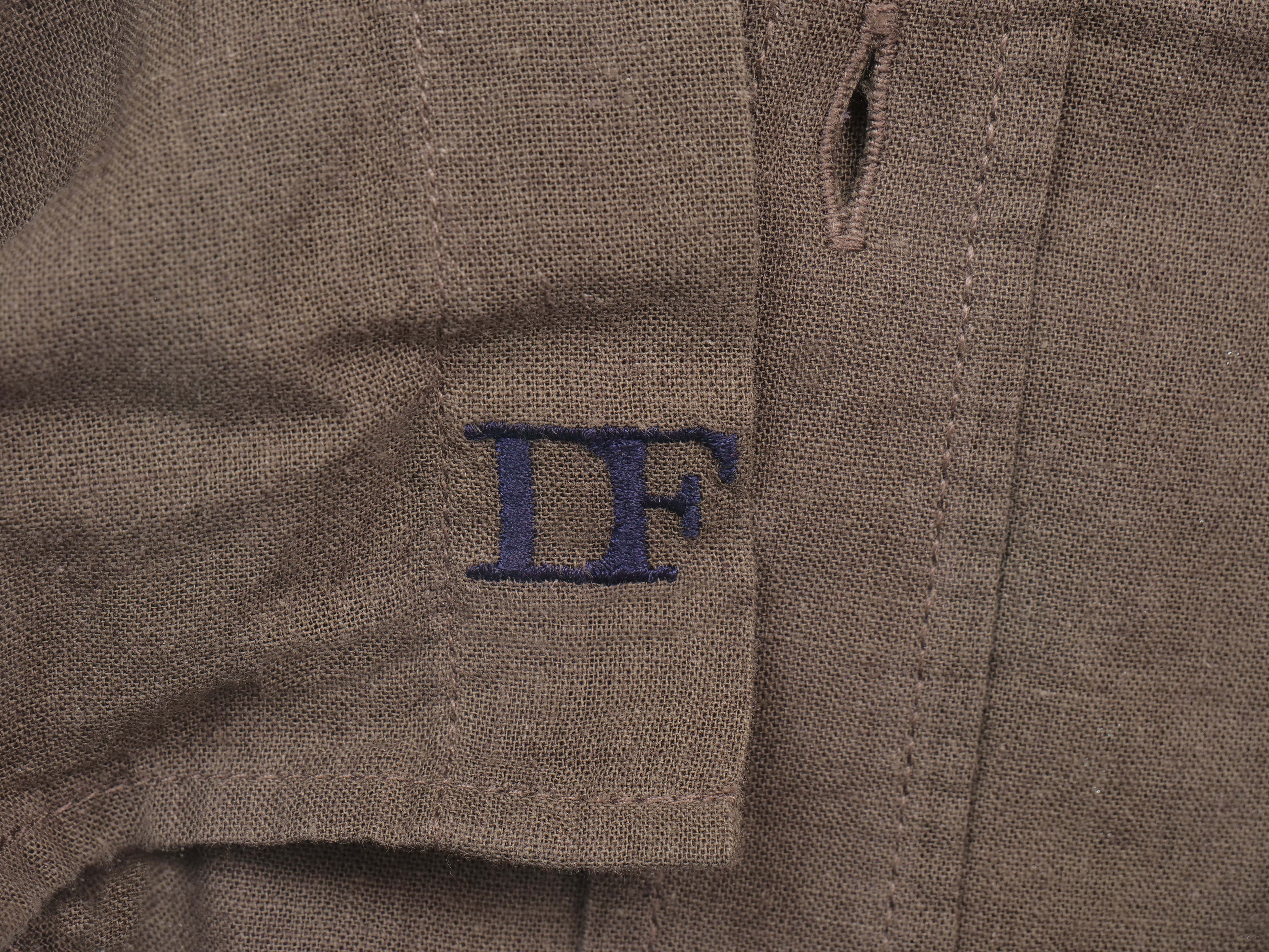 Langarmhemd modern fit aus Halbleinen mit Stehkragen von Daniel Fey