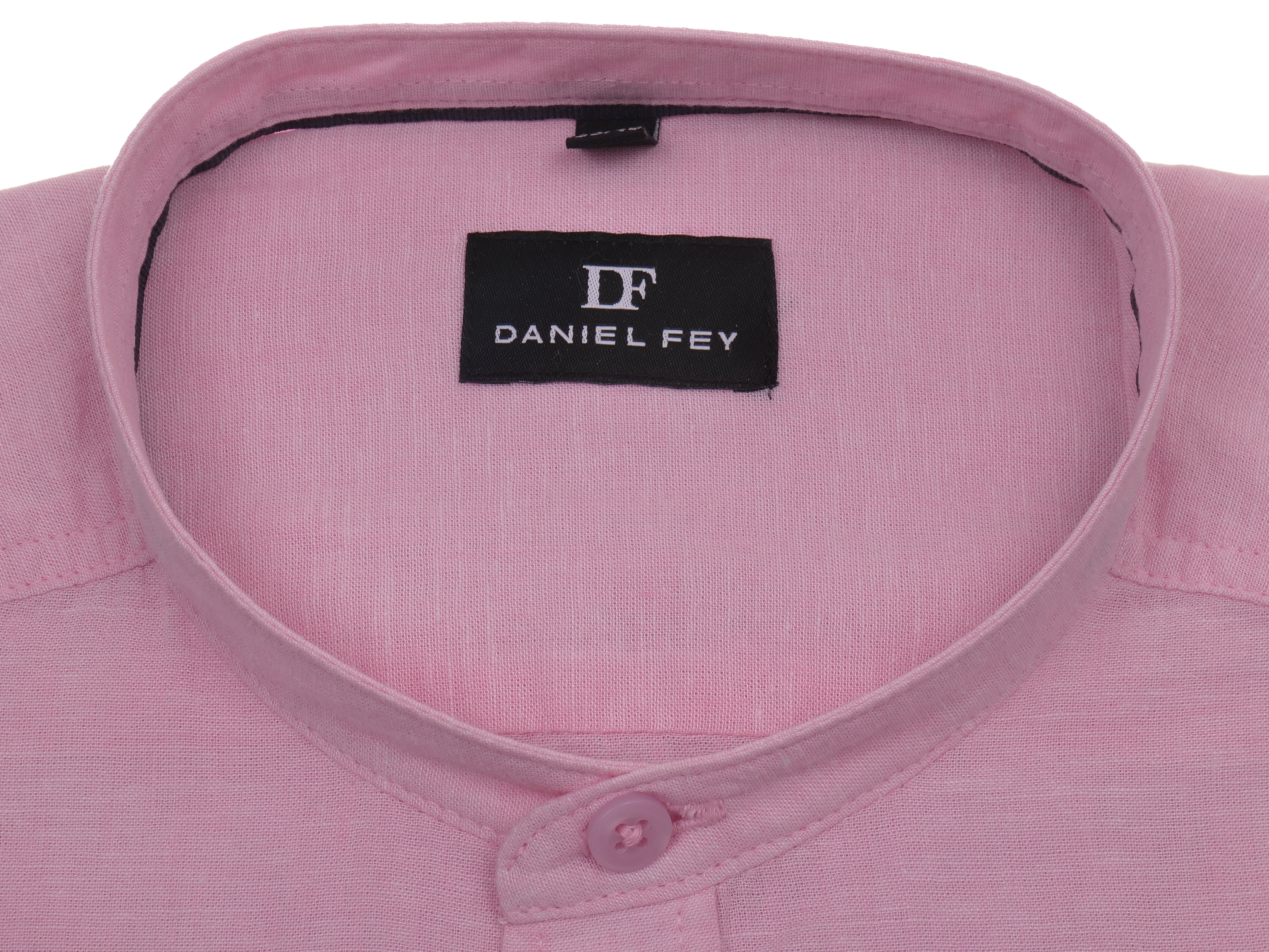 Langarmhemd modern fit aus Halbleinen mit Stehkragen von Daniel Fey