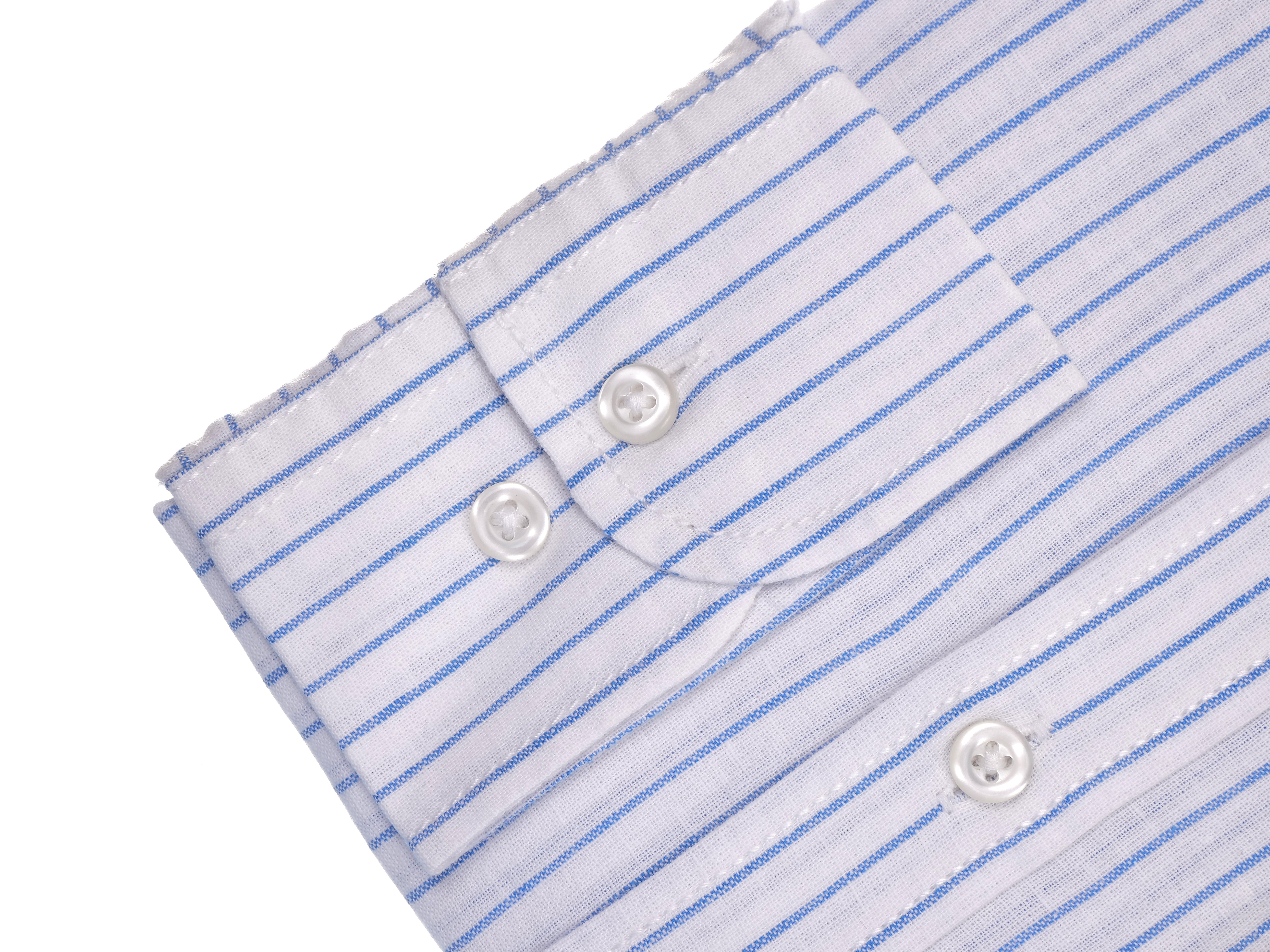 Langarmhemd modern fit aus Halbleinen mit Stehkragen von Daniel Fey