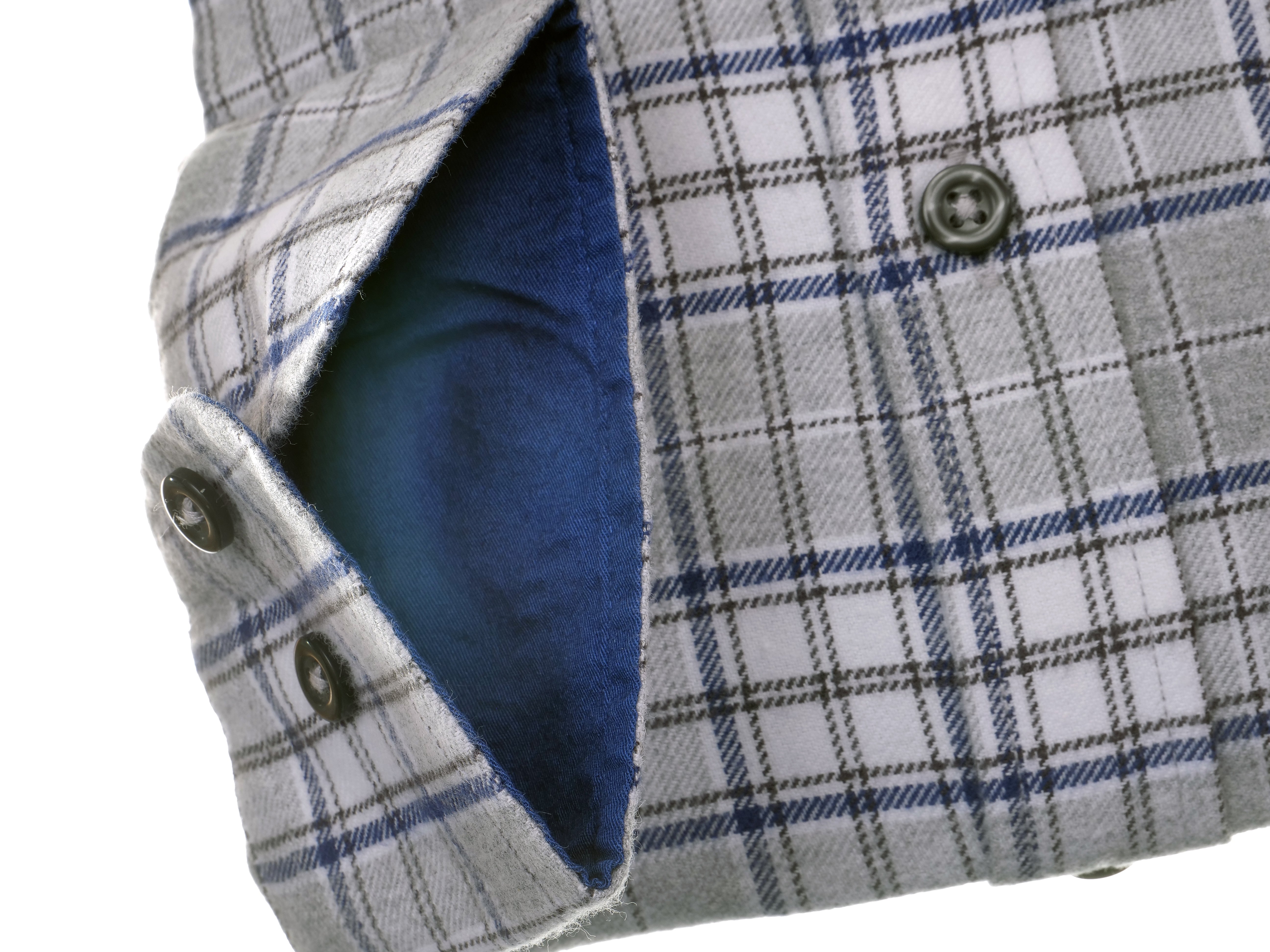 Langarmhemd modern fit aus Flanell mit Button-down-Kragen und Brusttasche von Daniel Fey