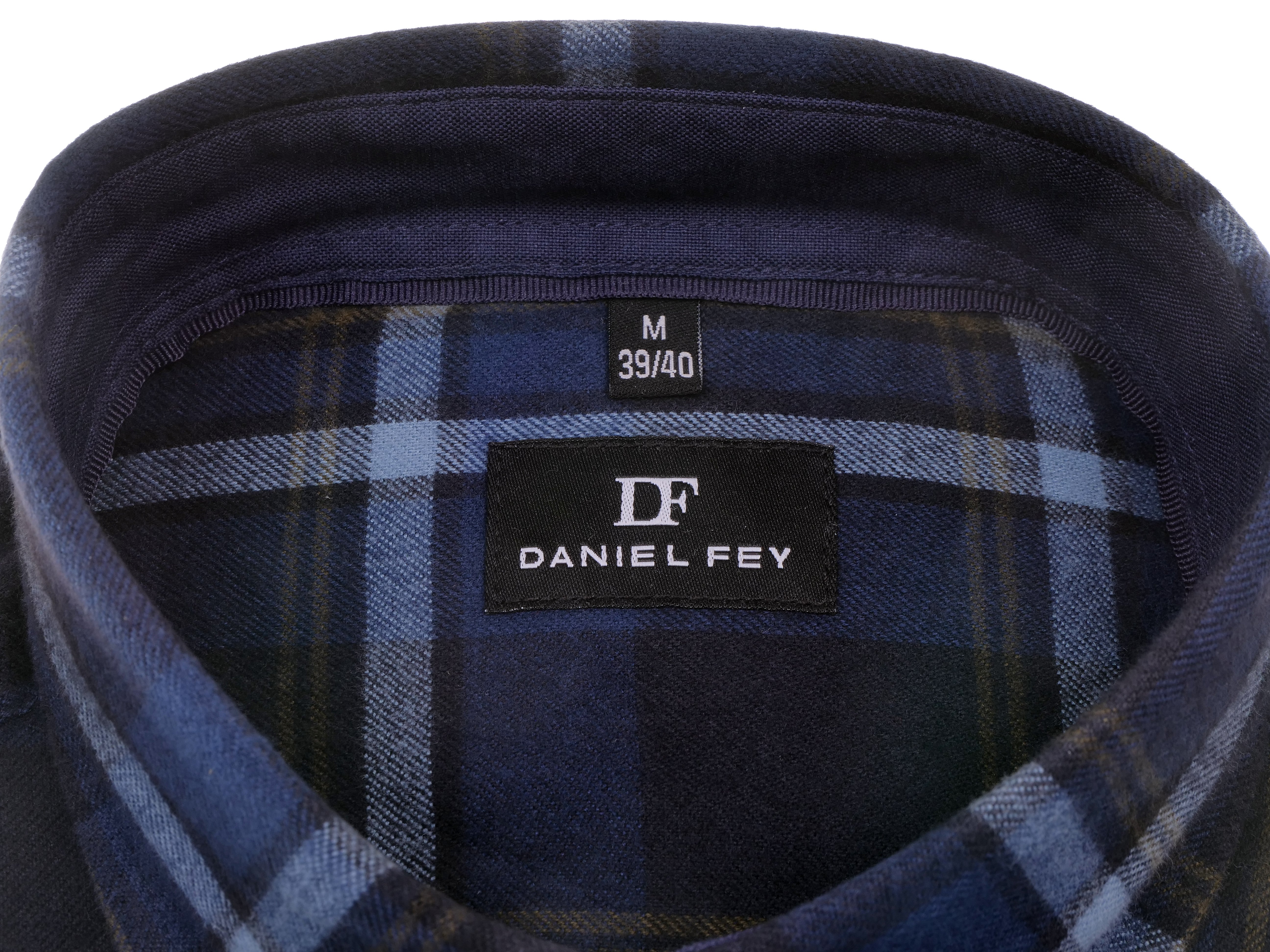 Langarmhemd modern fit aus Flanell mit Button-down-Kragen und Brusttasche von Daniel Fey