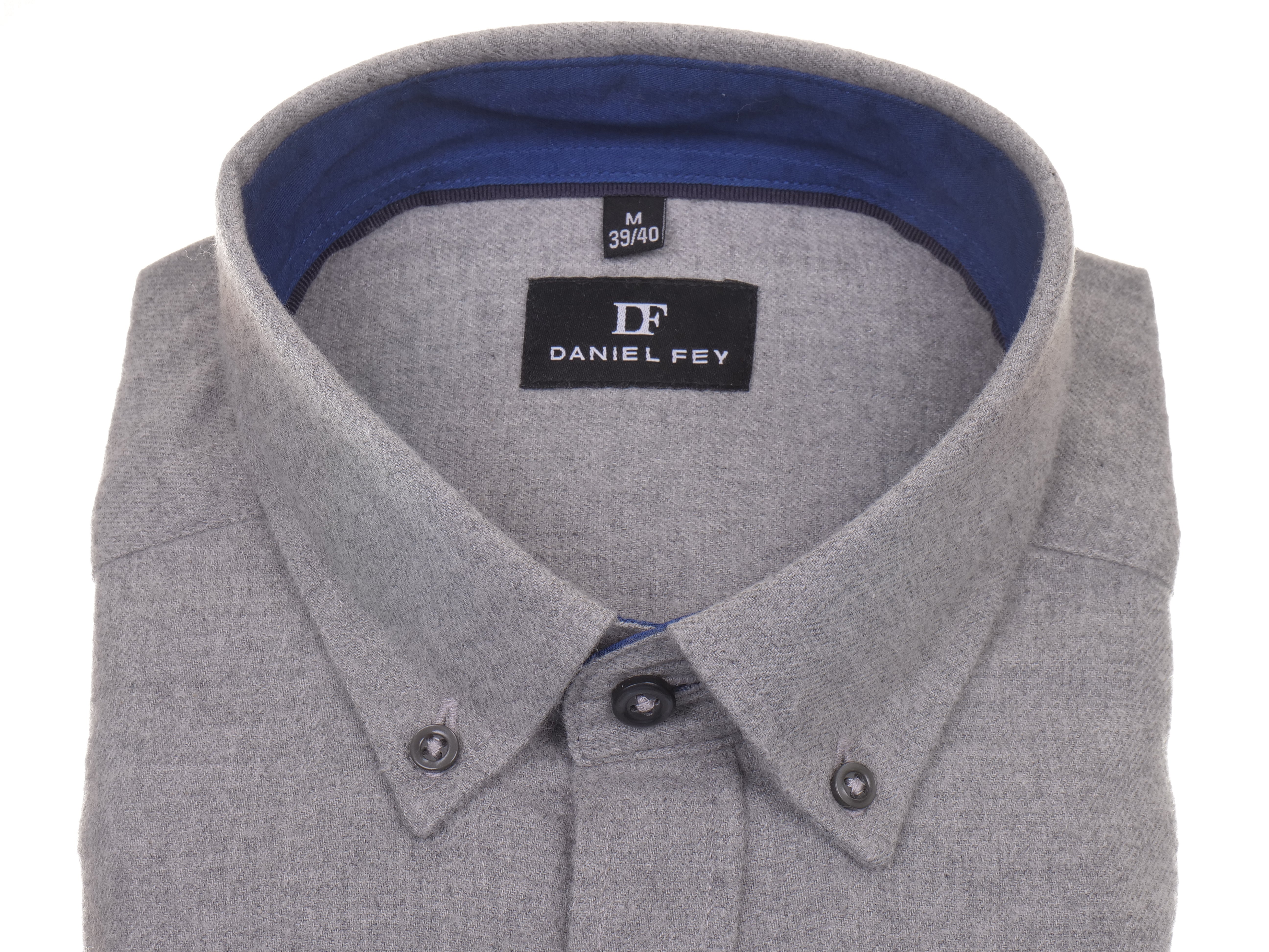 Langarmhemd modern fit aus Flanell mit Button-down-Kragen und Brusttasche von Daniel Fey