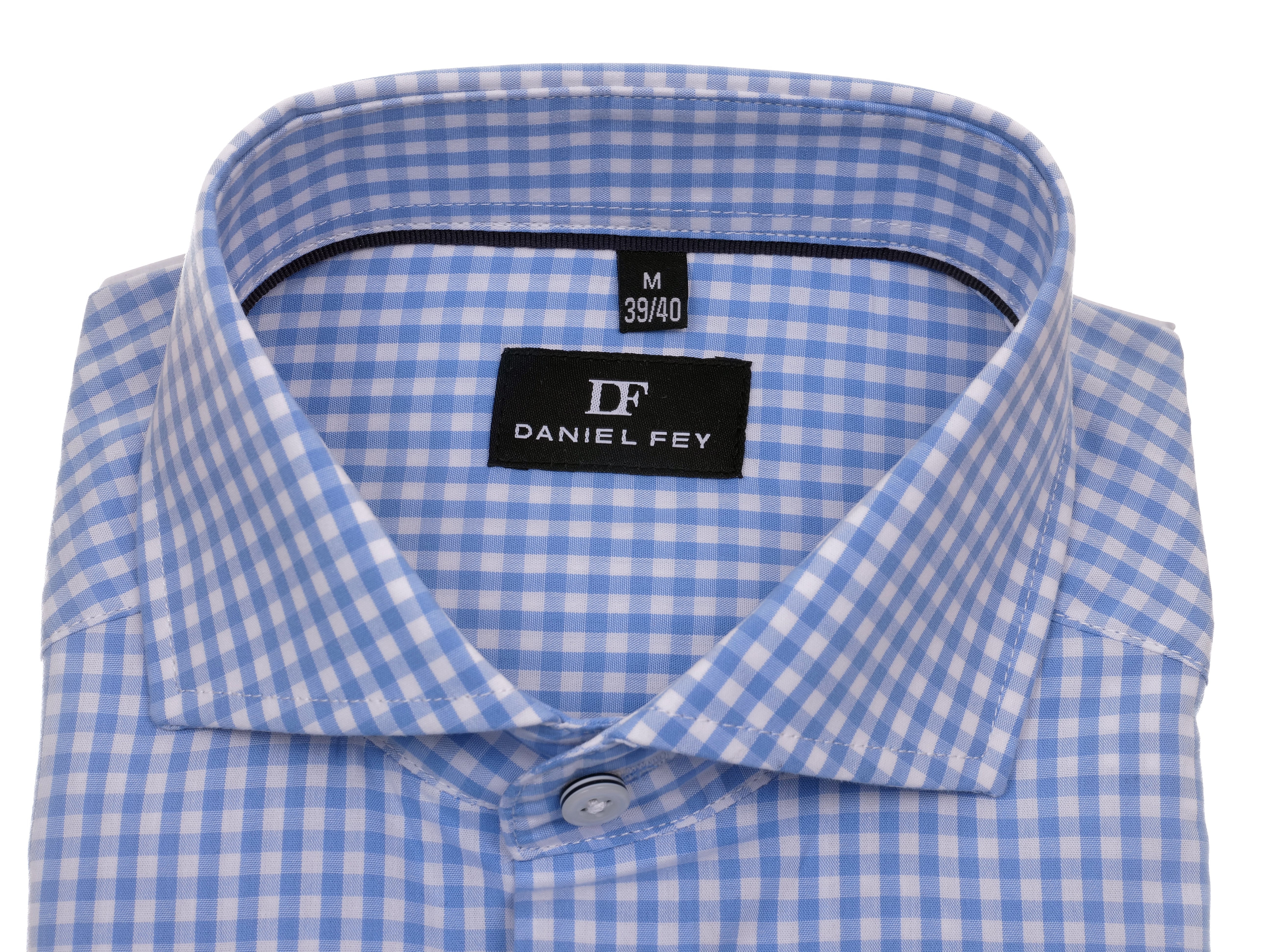 Langarmhemd modern fit aus Baumwolle mit Haifisch-Kragen von Daniel Fey