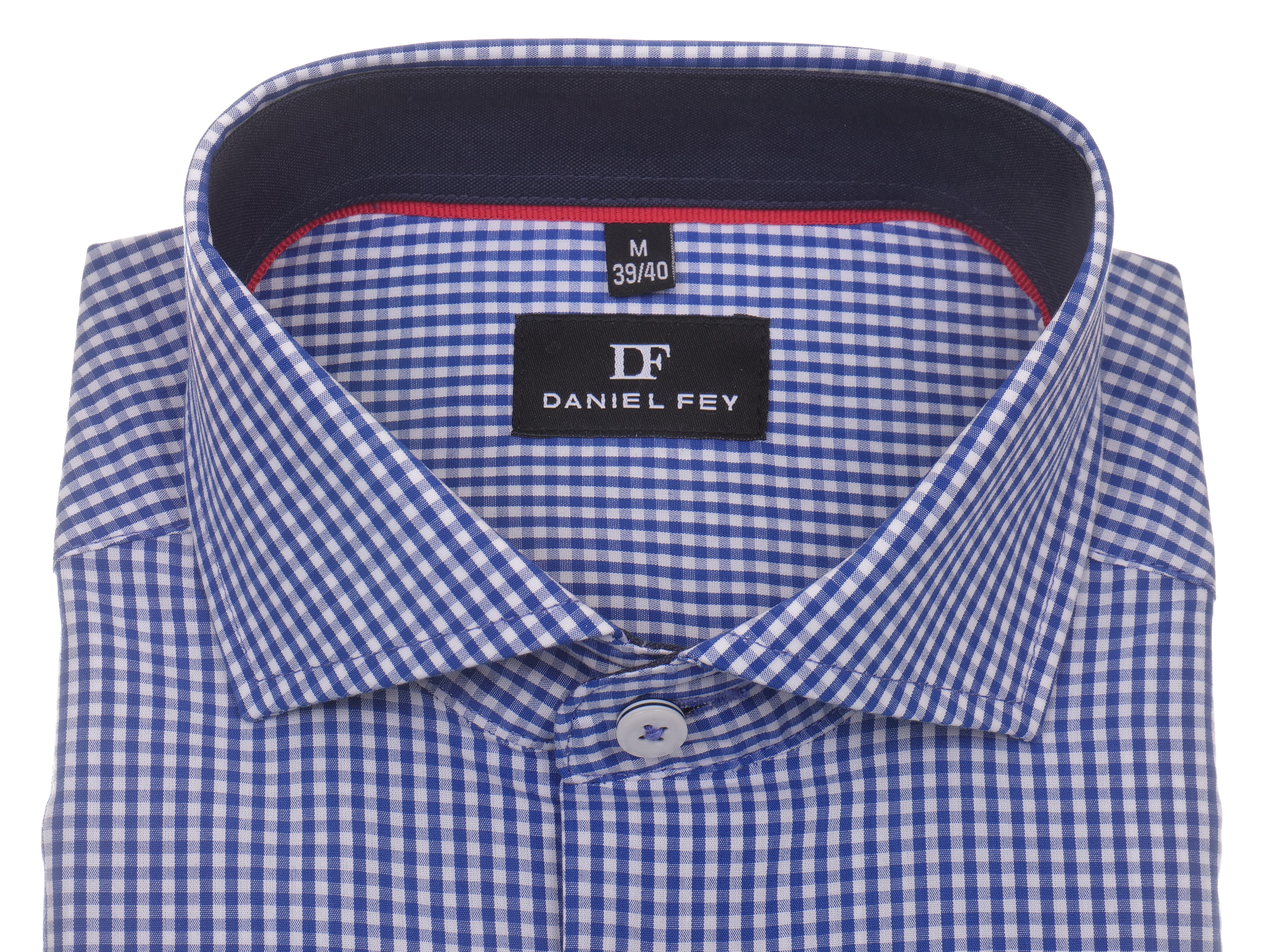 Langarmhemd modern fit aus Baumwolle mit Haifisch-Kragen von Daniel Fey