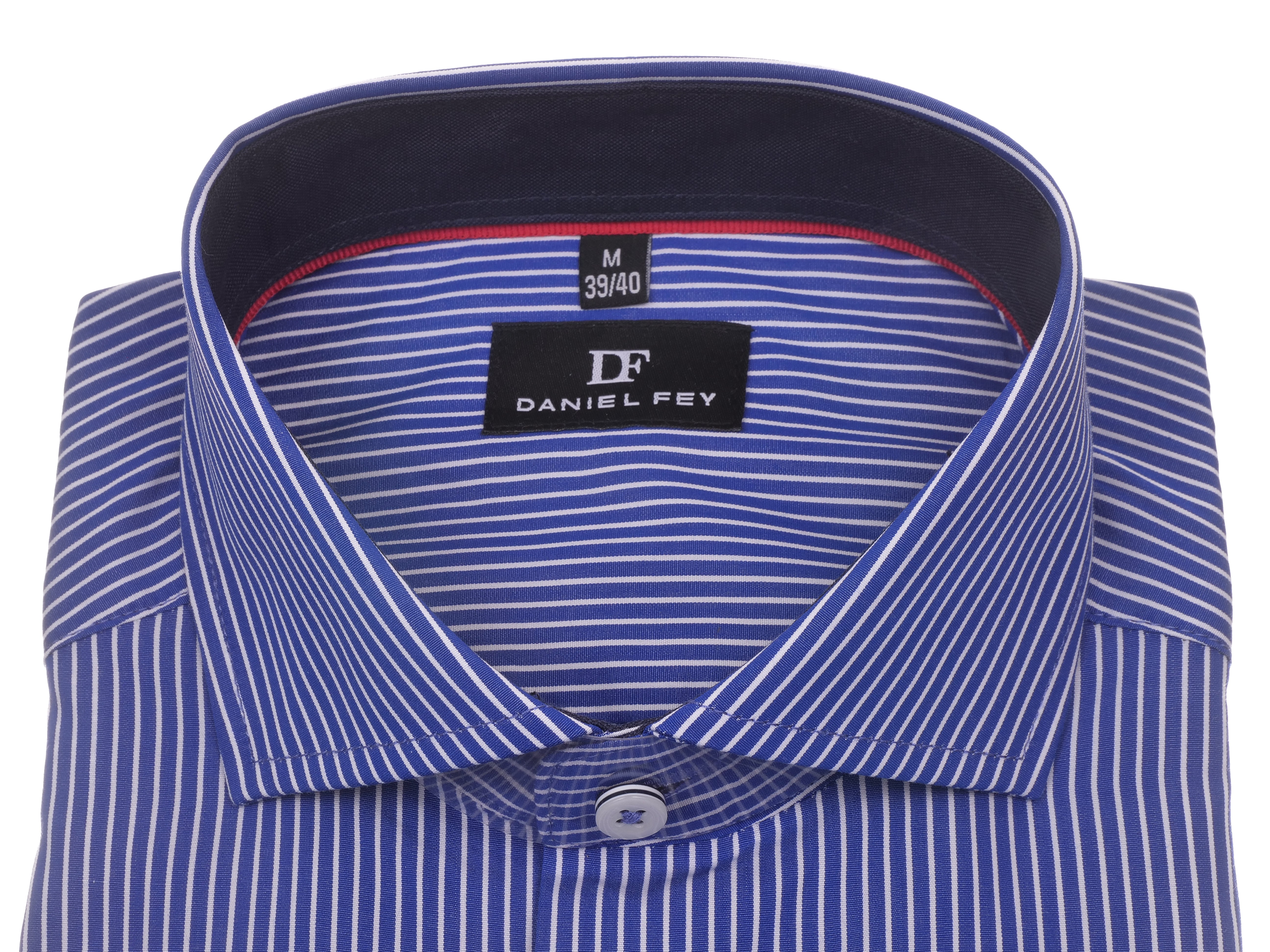 Langarmhemd modern fit aus Baumwolle mit Haifisch-Kragen von Daniel Fey