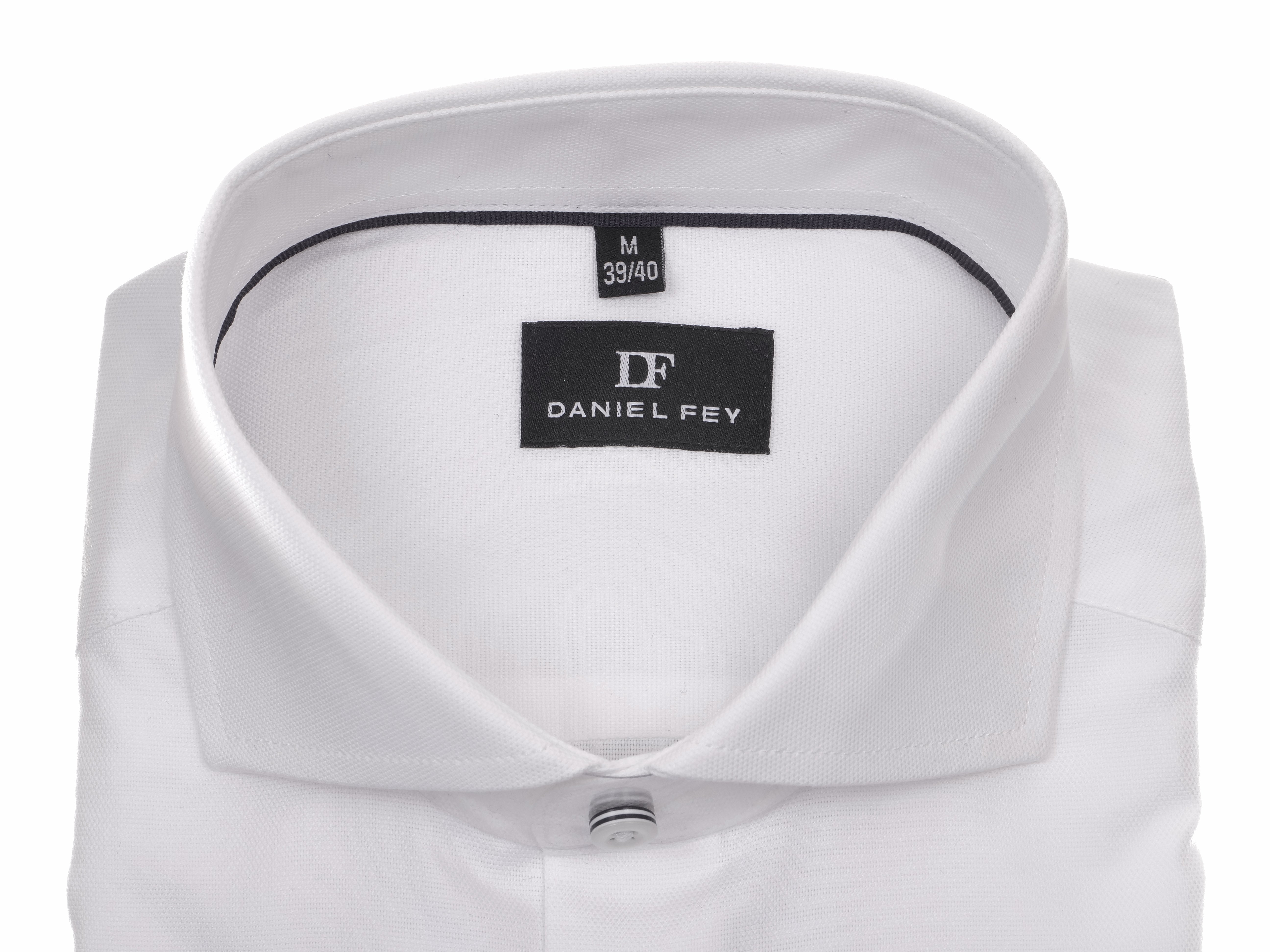 Langarmhemd modern fit aus Baumwolle mit Haifisch-Kragen von Daniel Fey