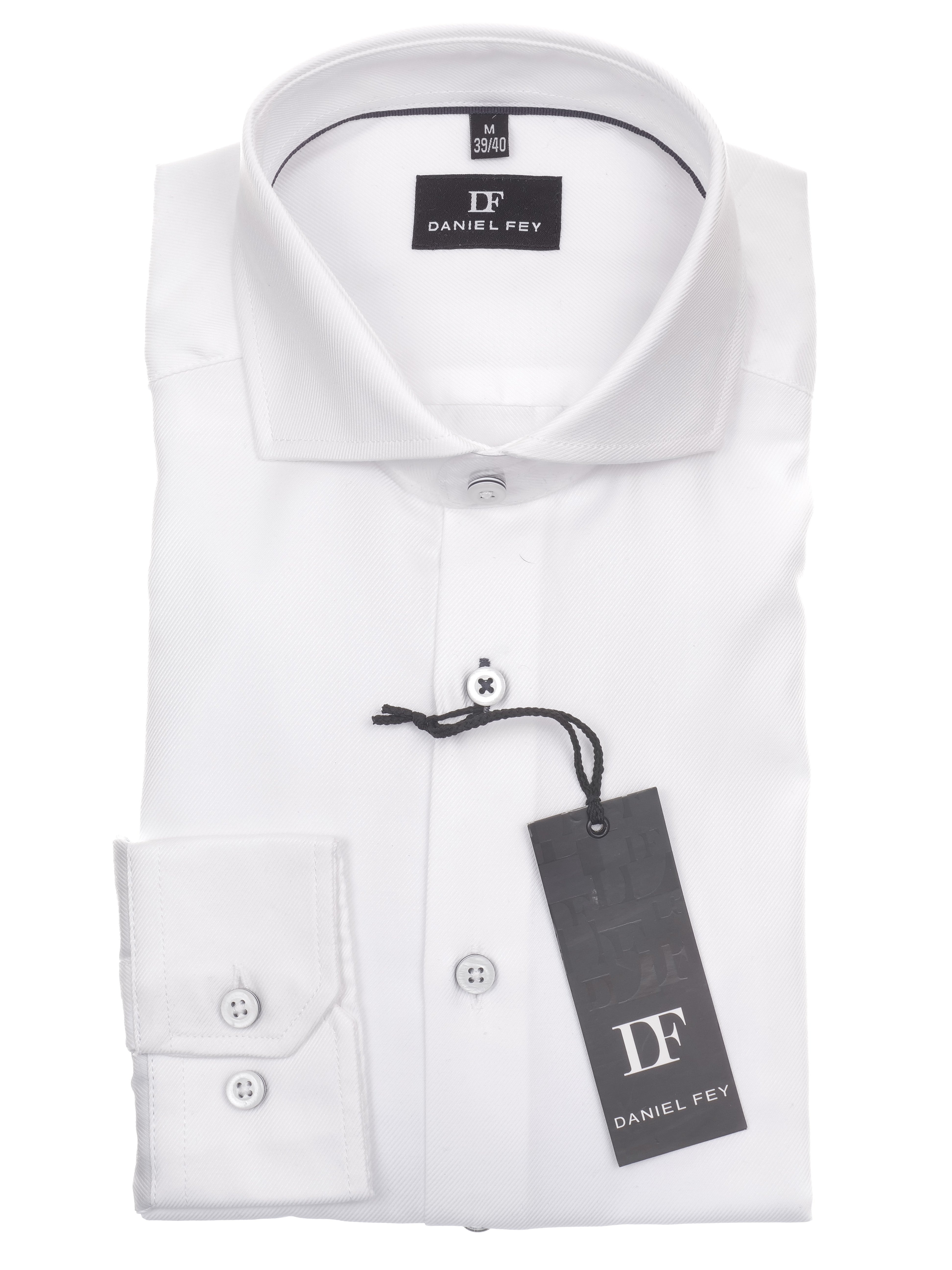 Langarmhemd modern fit aus Baumwolle mit Haifisch-Kragen von Daniel Fey