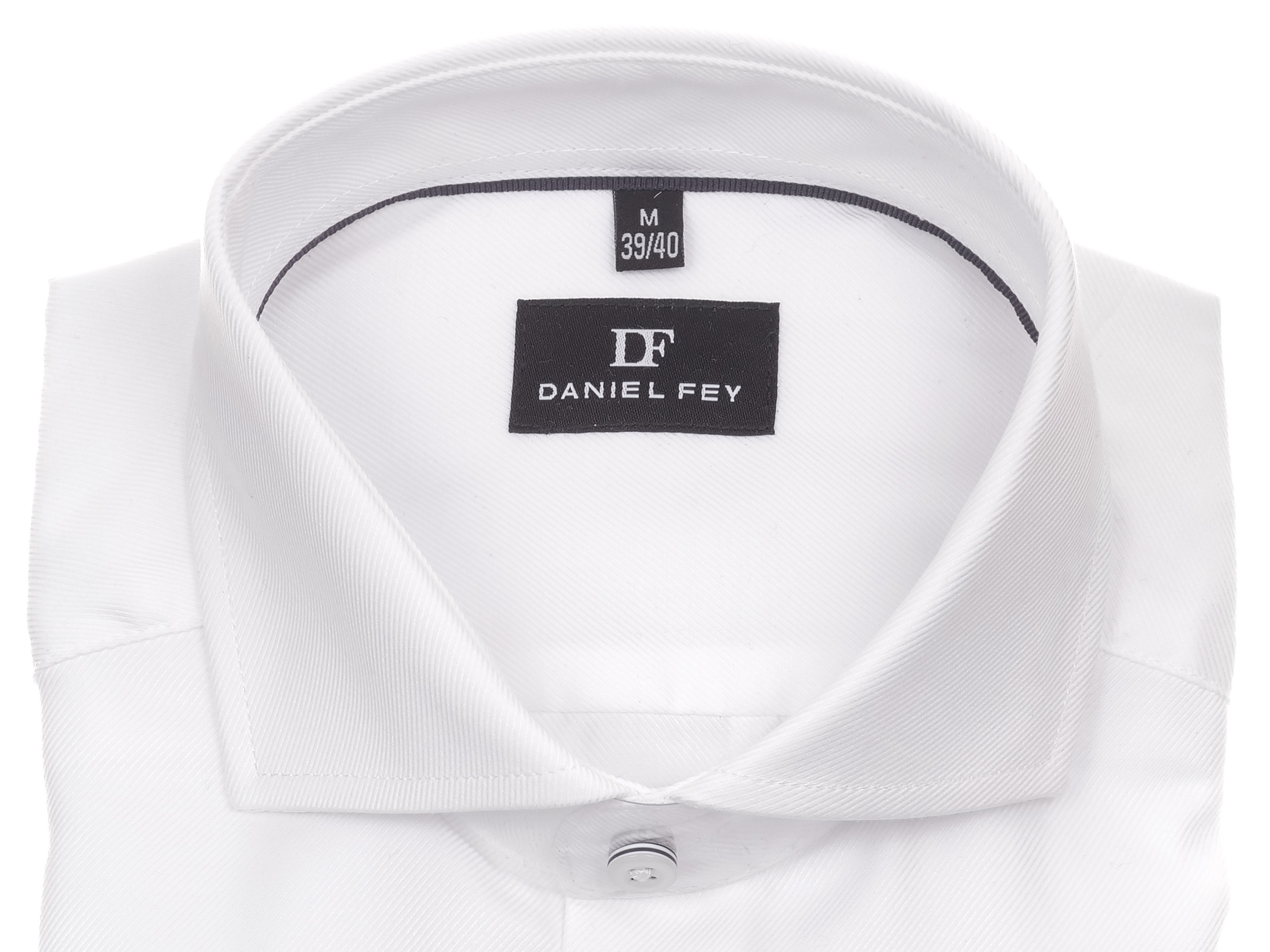 Langarmhemd modern fit aus Baumwolle mit Haifisch-Kragen von Daniel Fey