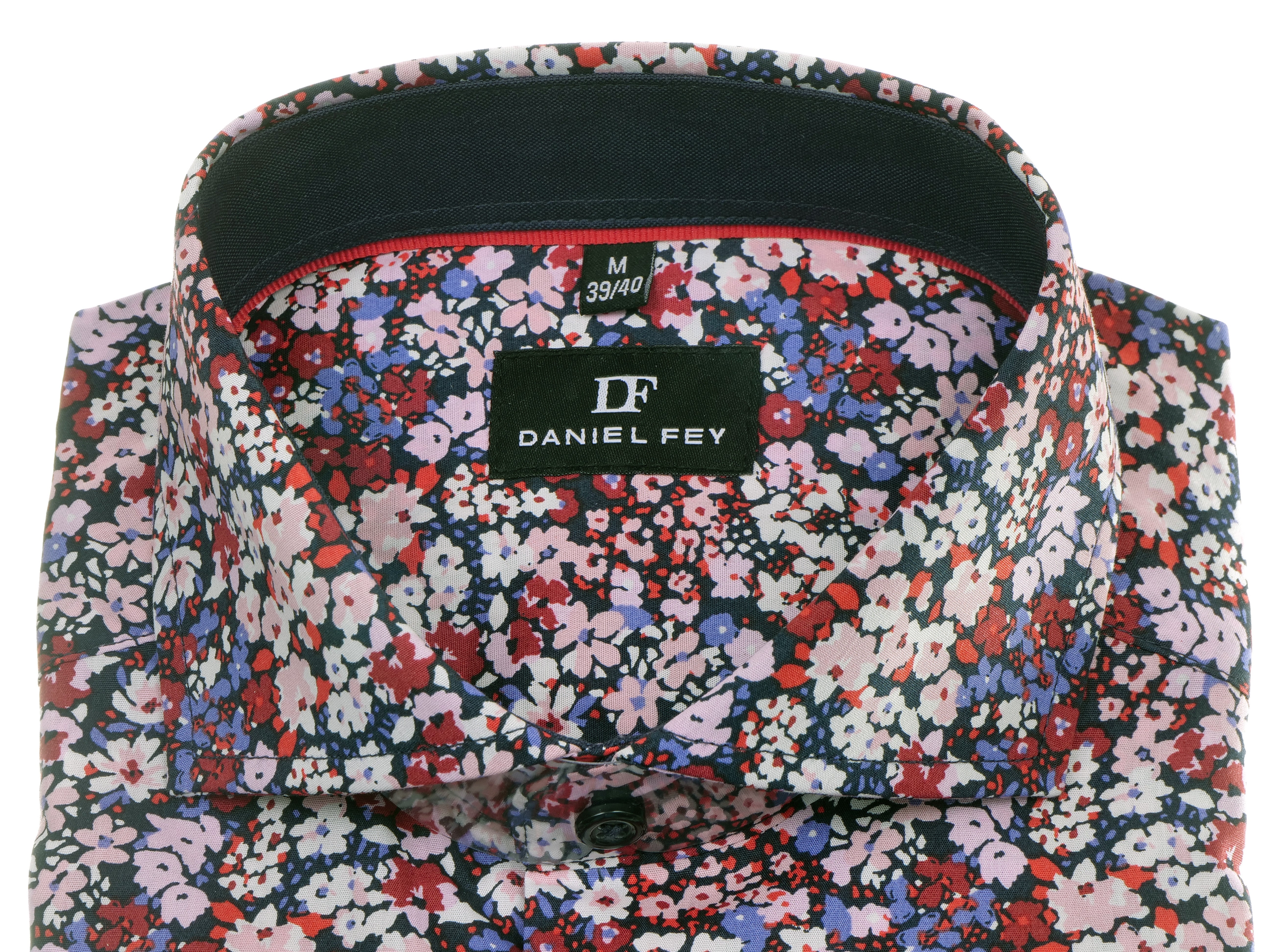 Langarmhemd modern fit aus Baumwolle mit Haifisch-Kragen von Daniel Fey