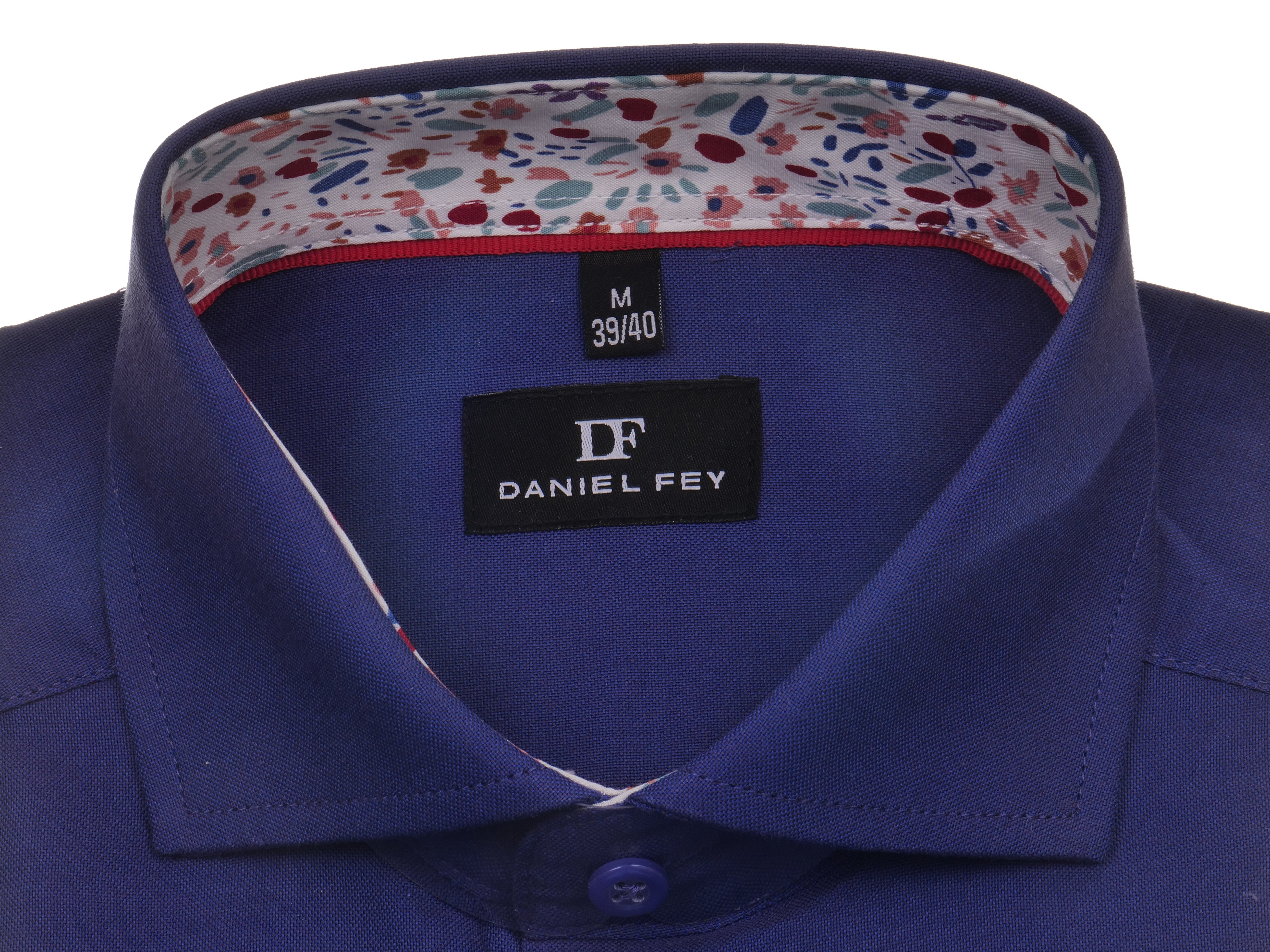 Langarmhemd modern fit aus Baumwolle mit Haifisch-Kragen von Daniel Fey