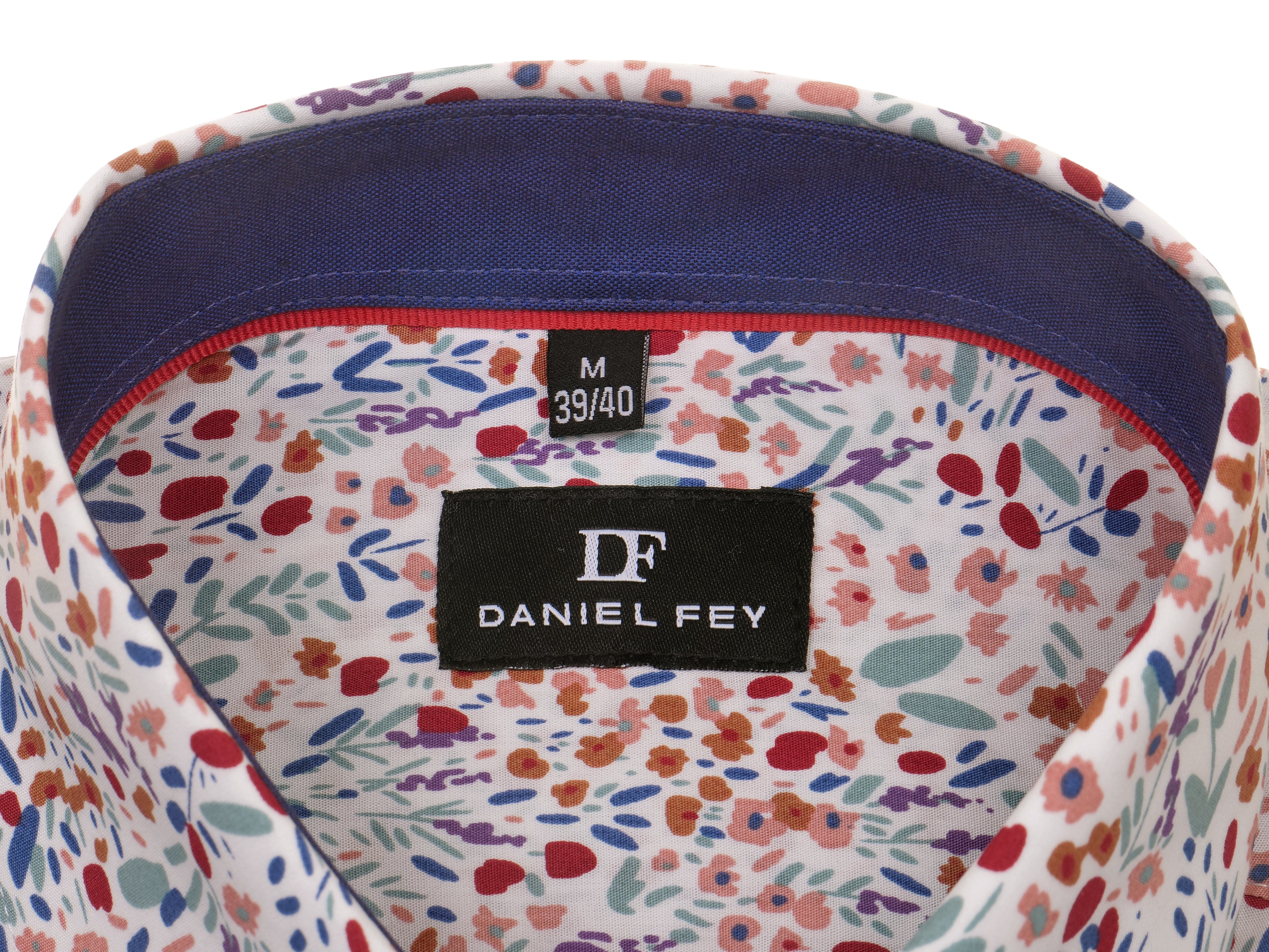 Langarmhemd modern fit aus Baumwolle mit Haifisch-Kragen von Daniel Fey