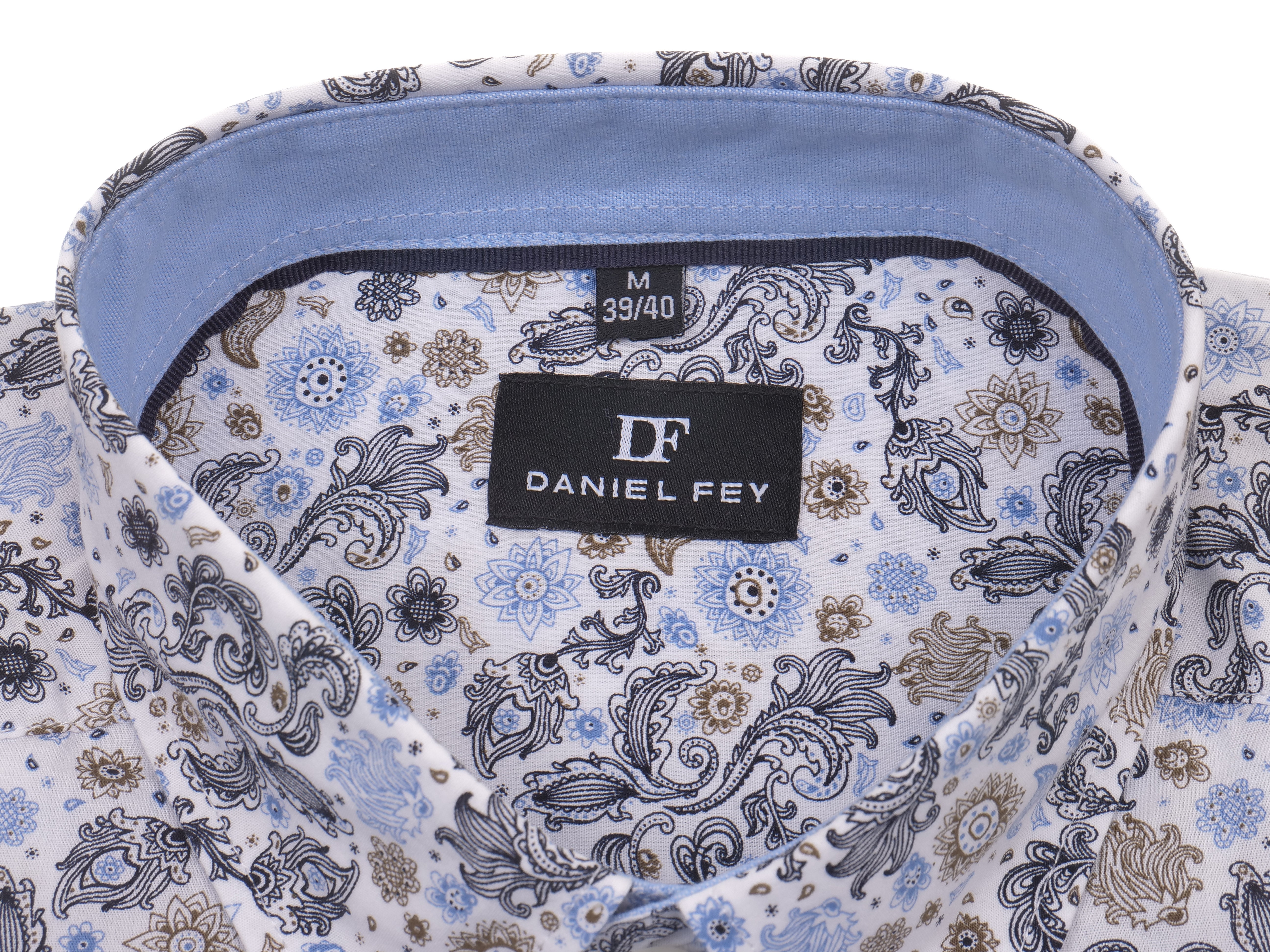 Langarmhemd modern fit aus Baumwolle mit Button-Down-Kragen und Brusttasche von Daniel Fey