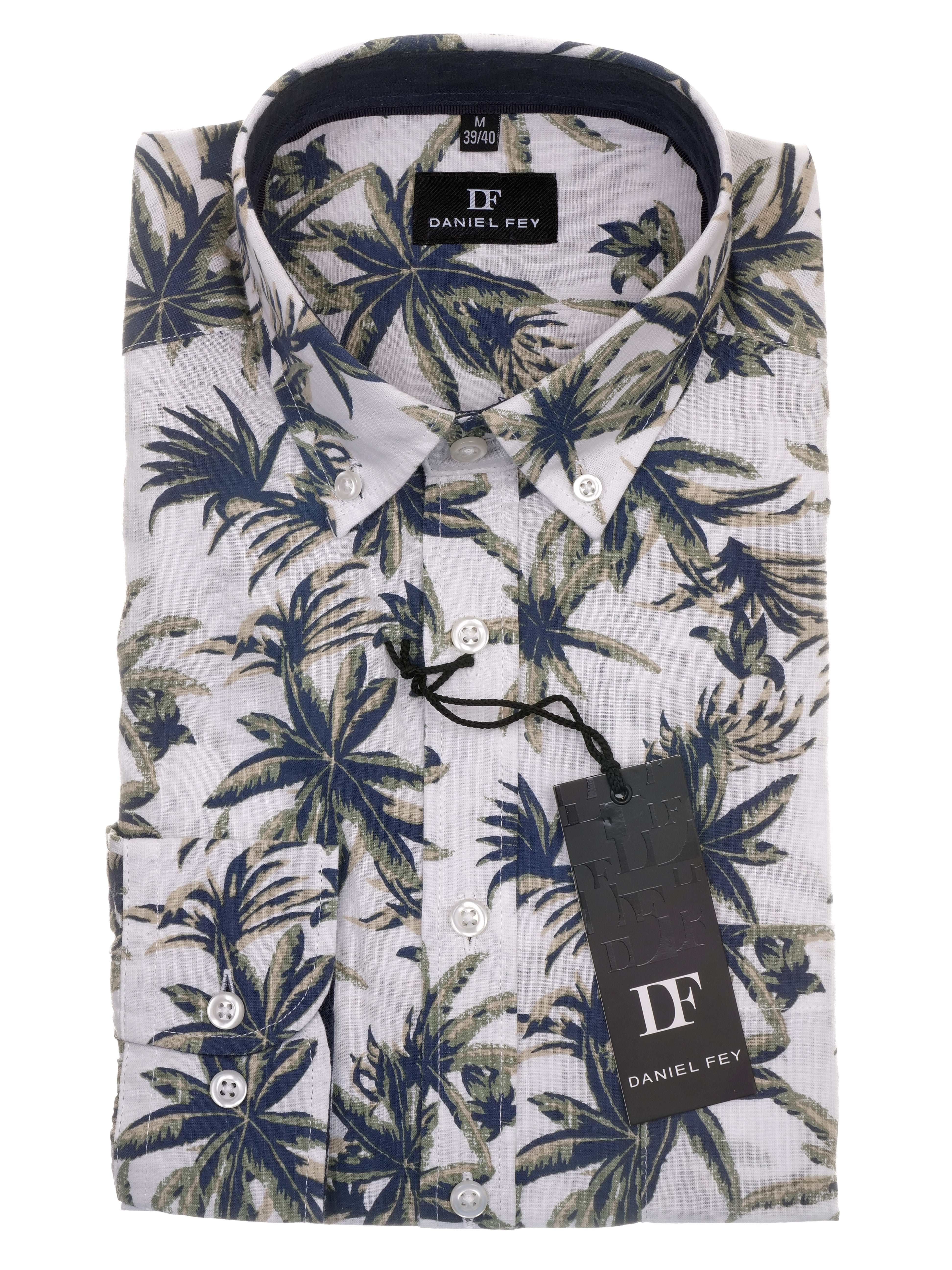 Langarmhemd modern fit aus Baumwolle mit Button-down-Kragen und Brusttasche von Daniel Fey