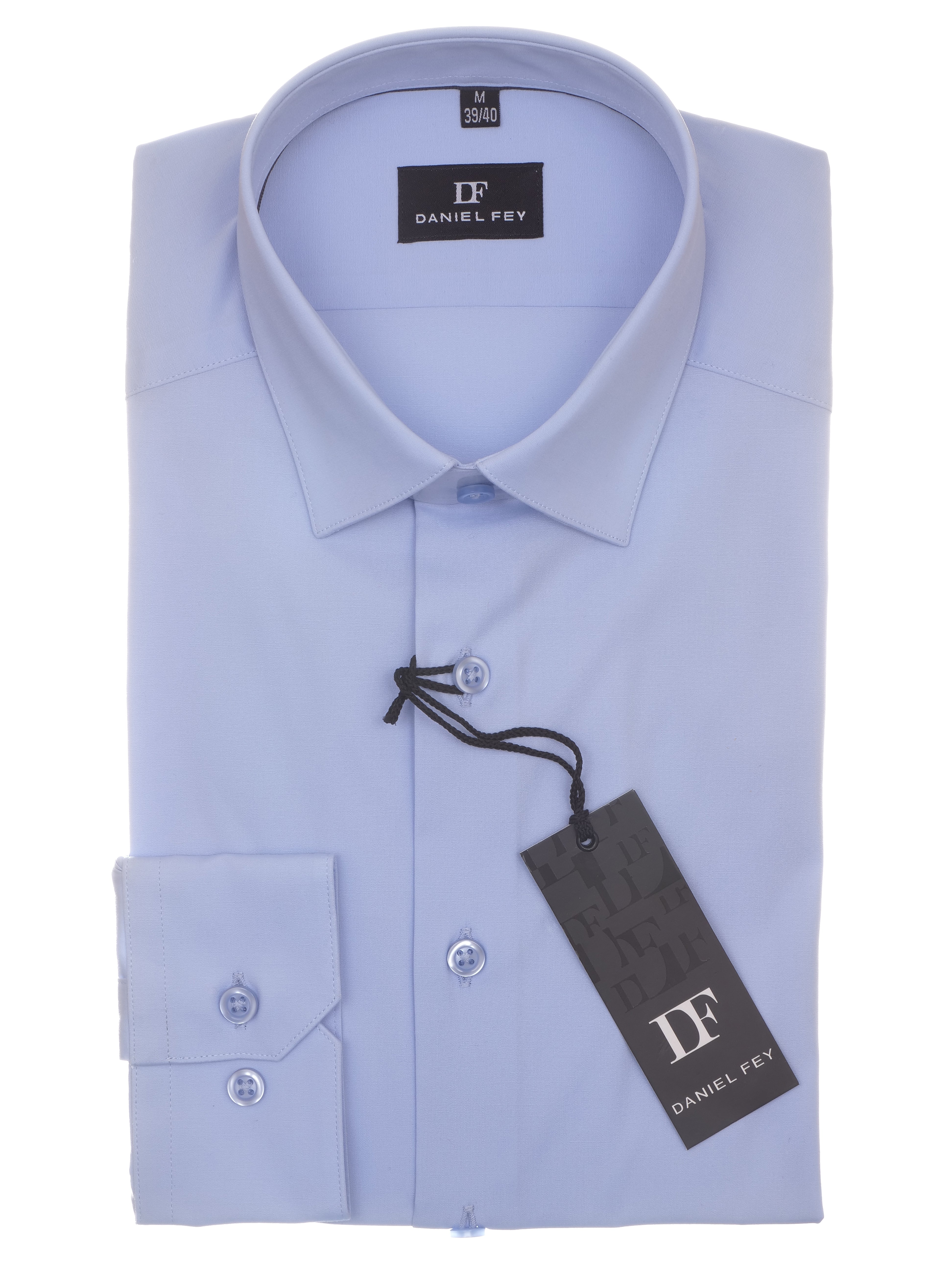 Langarmhemd modern fit aus Baumwolle-Elasthan mit Kent-Kragen von Daniel Fey