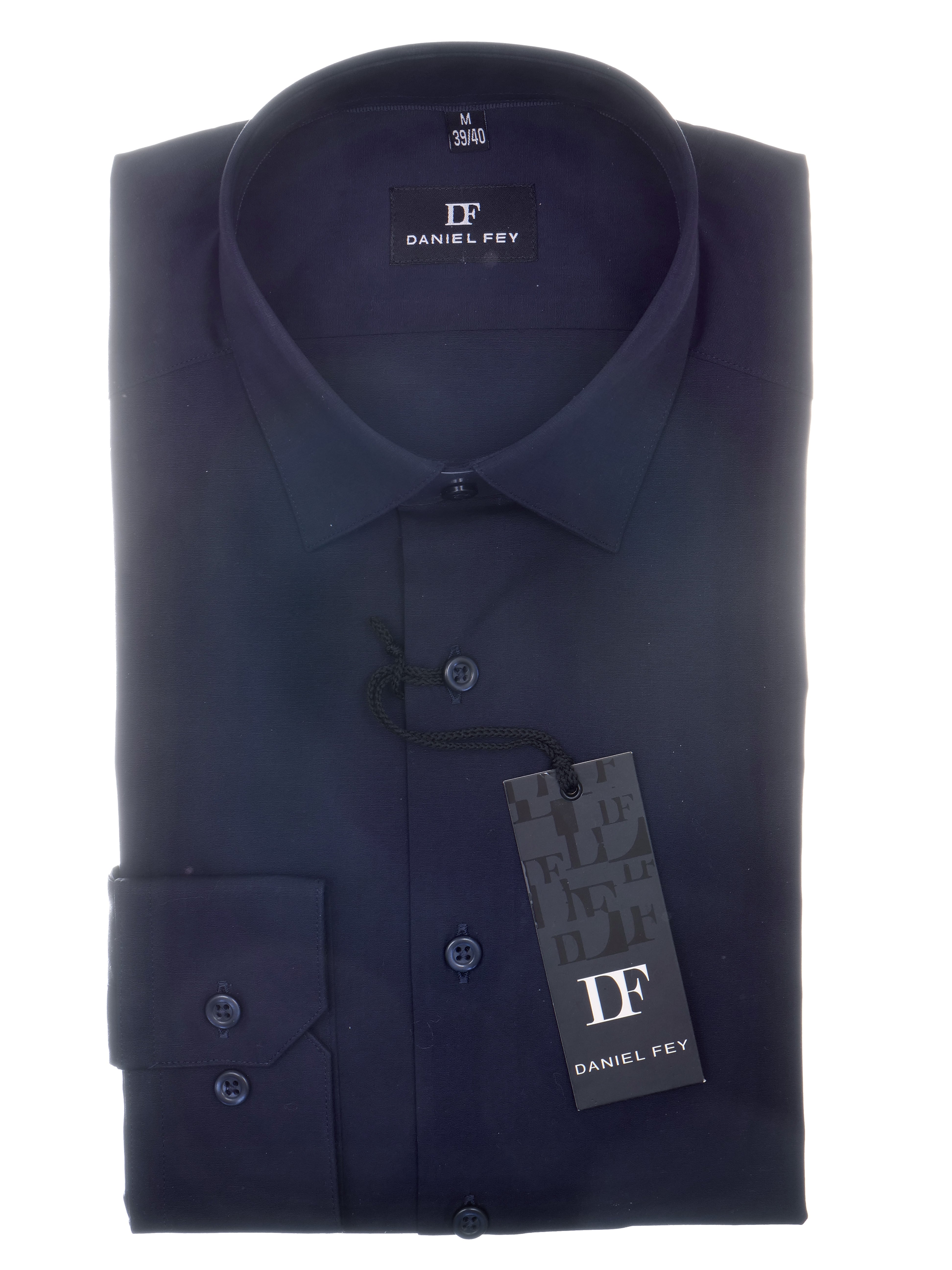 Langarmhemd modern fit aus Baumwolle-Elasthan mit Kent-Kragen von Daniel Fey