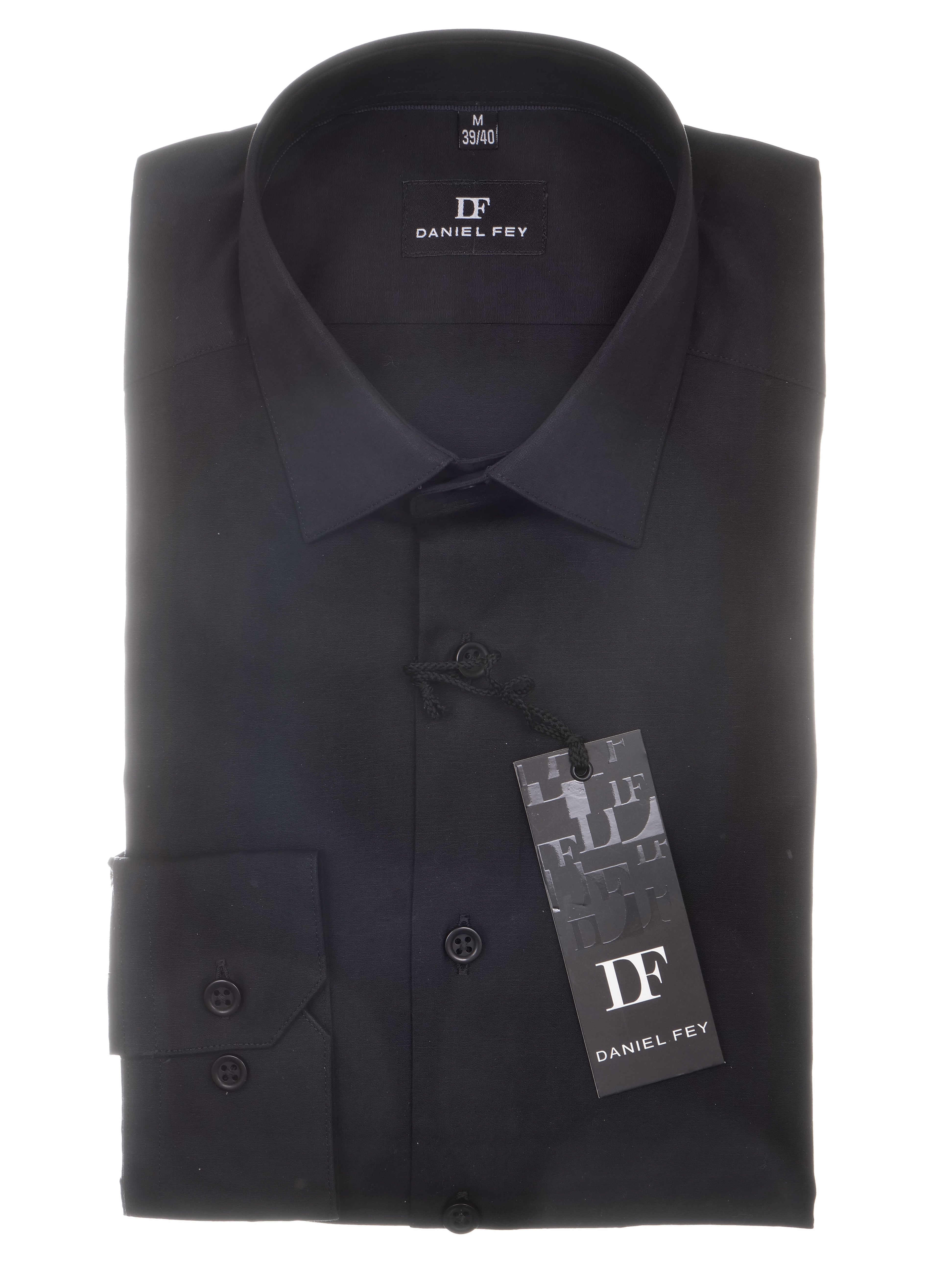 Langarmhemd modern fit aus Baumwolle-Elasthan mit Kent-Kragen von Daniel Fey