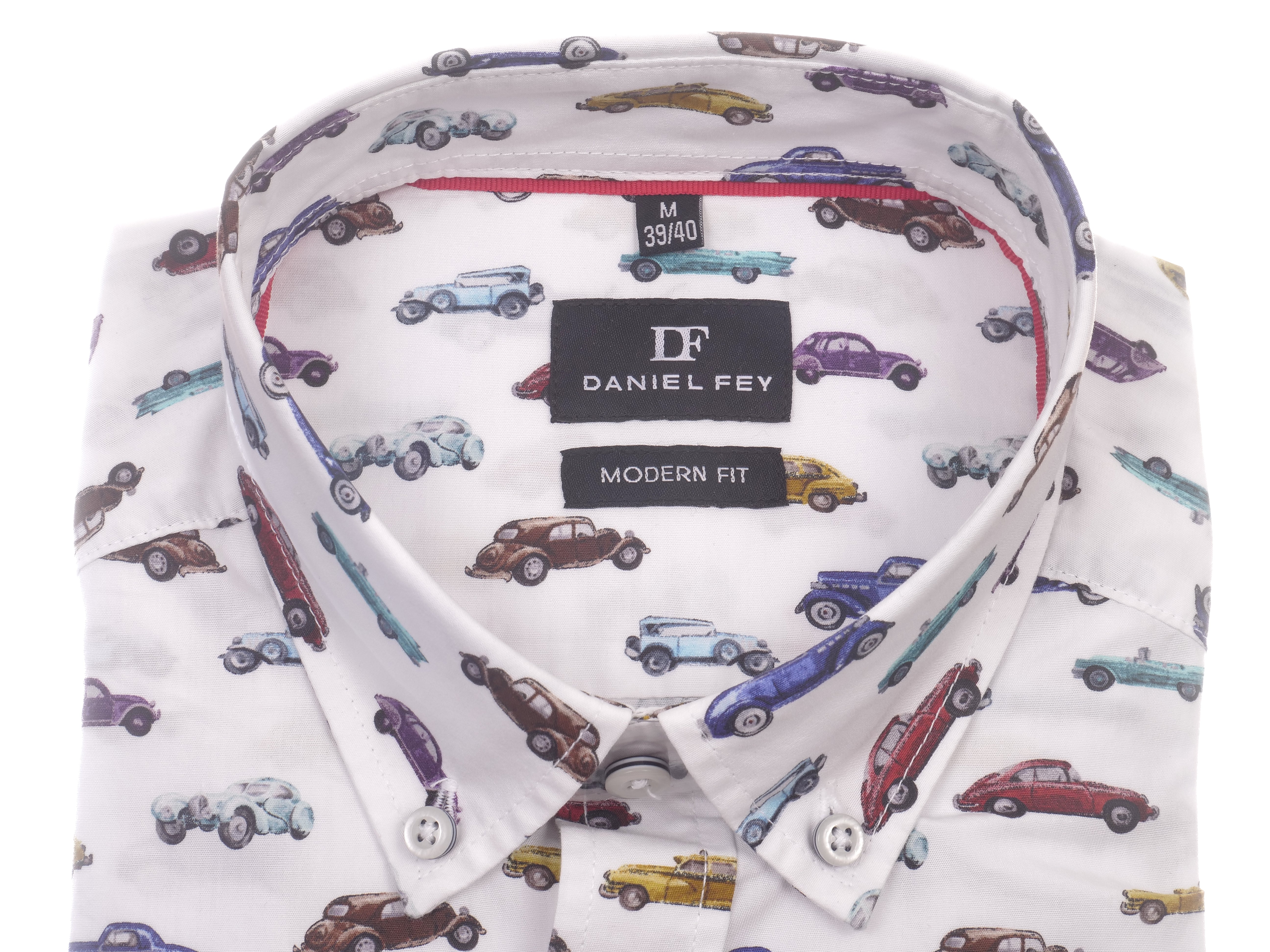 Langarmhemd modern fit aus Baumwolle mit Button-down-Kragen und Brusttasche von Daniel Fey