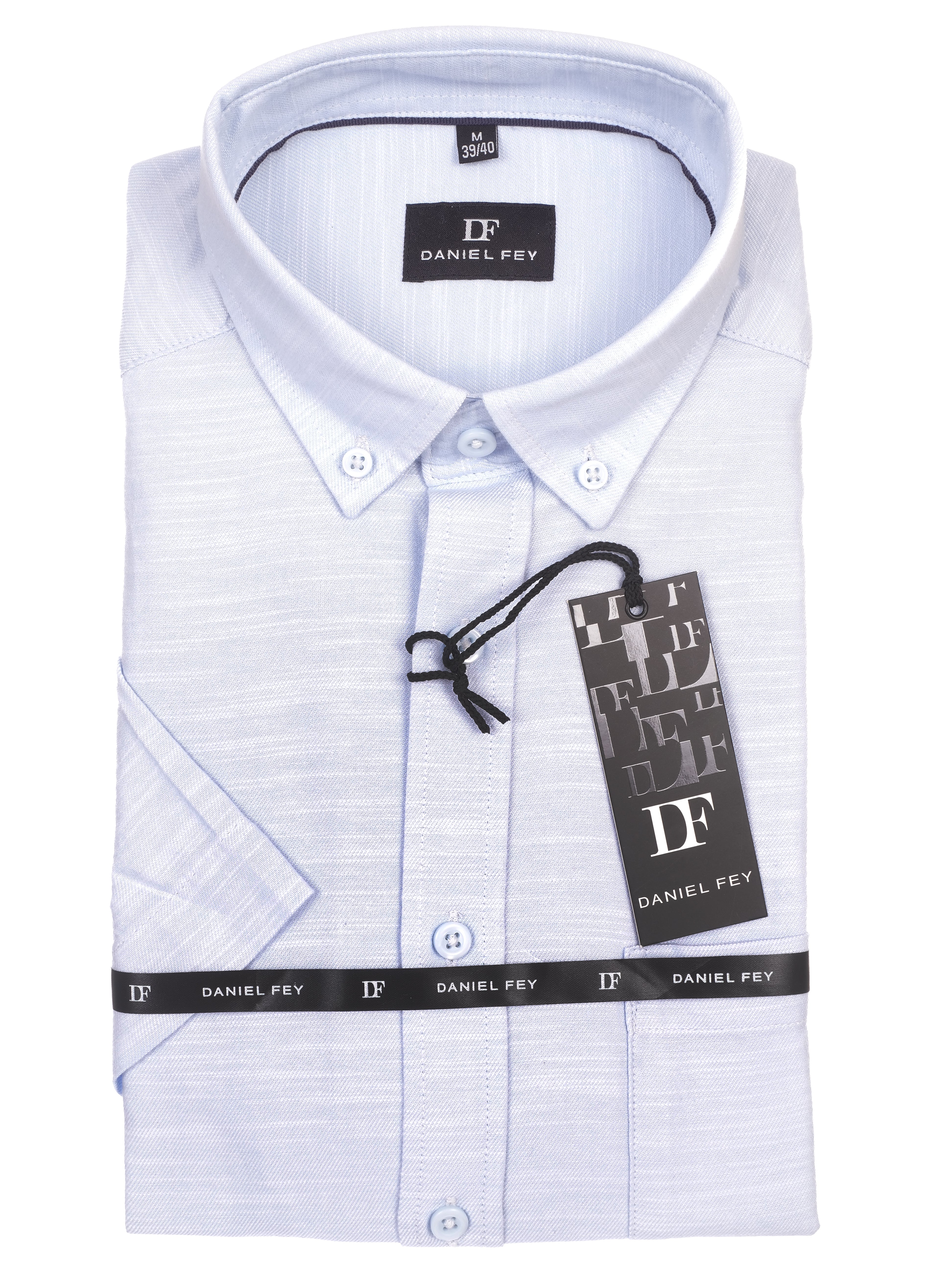 Kurzarmhemd modern fit aus Baumwolle mit Button-down-Kragen und Brusttasche von Daniel Fey