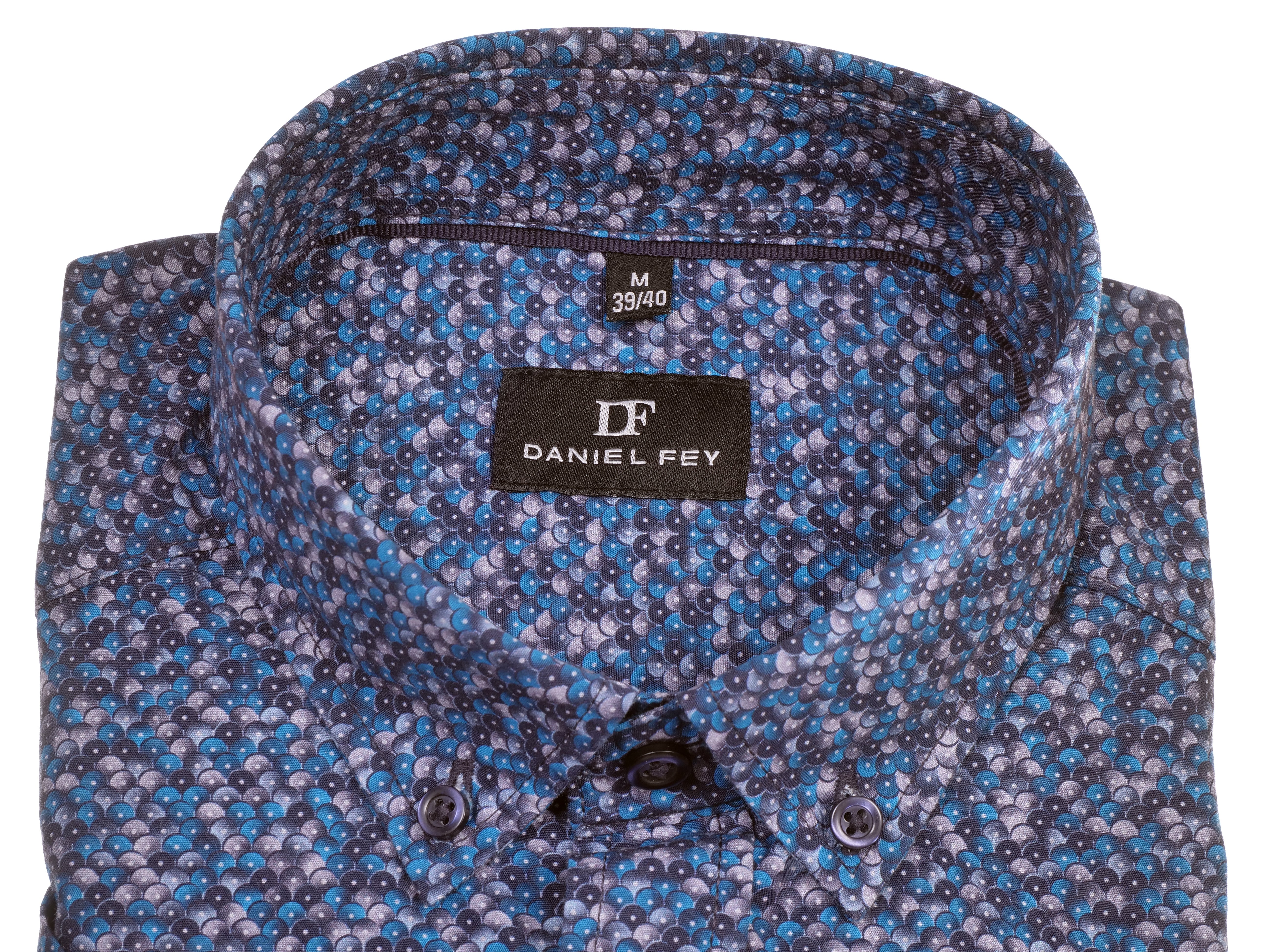 Kurzarmhemd modern fit aus Baumwolle mit Button-down-Kragen und Brusttasche von Daniel Fey