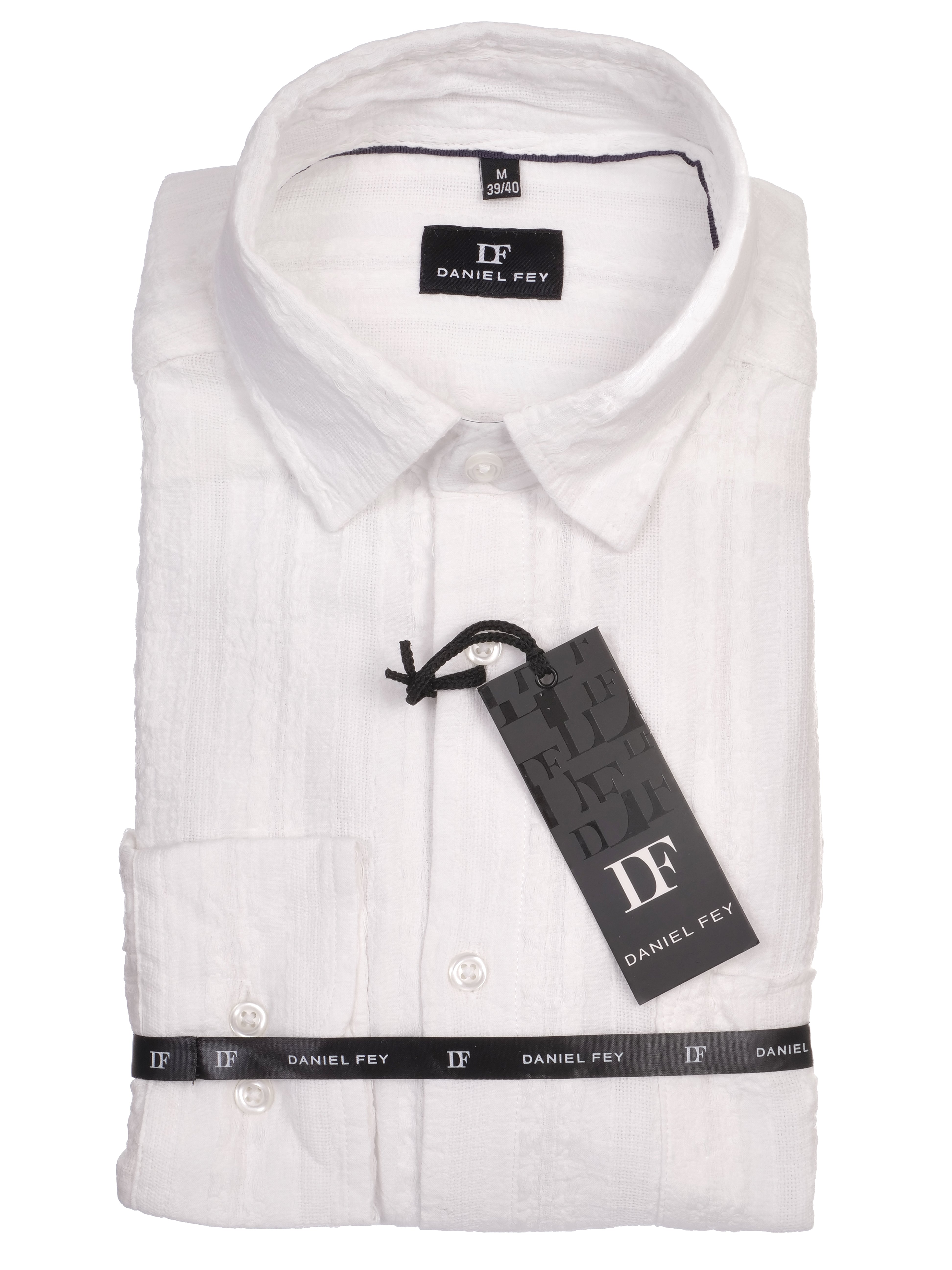 Langarmhemd modern fit aus Baumwolle mit Kent-Kragen und Brusttasche von Daniel Fey
