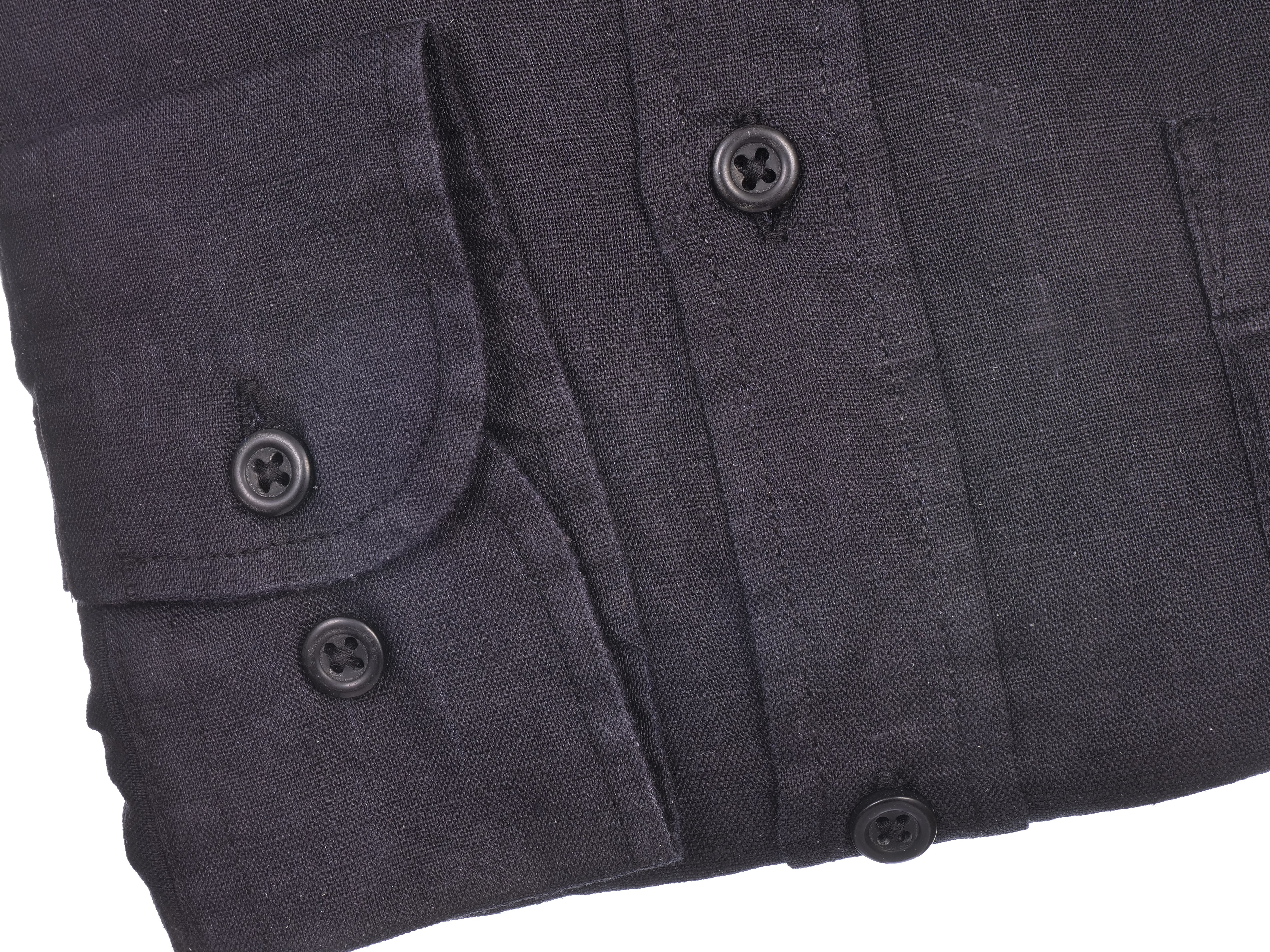 Langarmhemd modern fit aus Leinen mit Button-down Kragen und Brusttasche von Daniel Fey