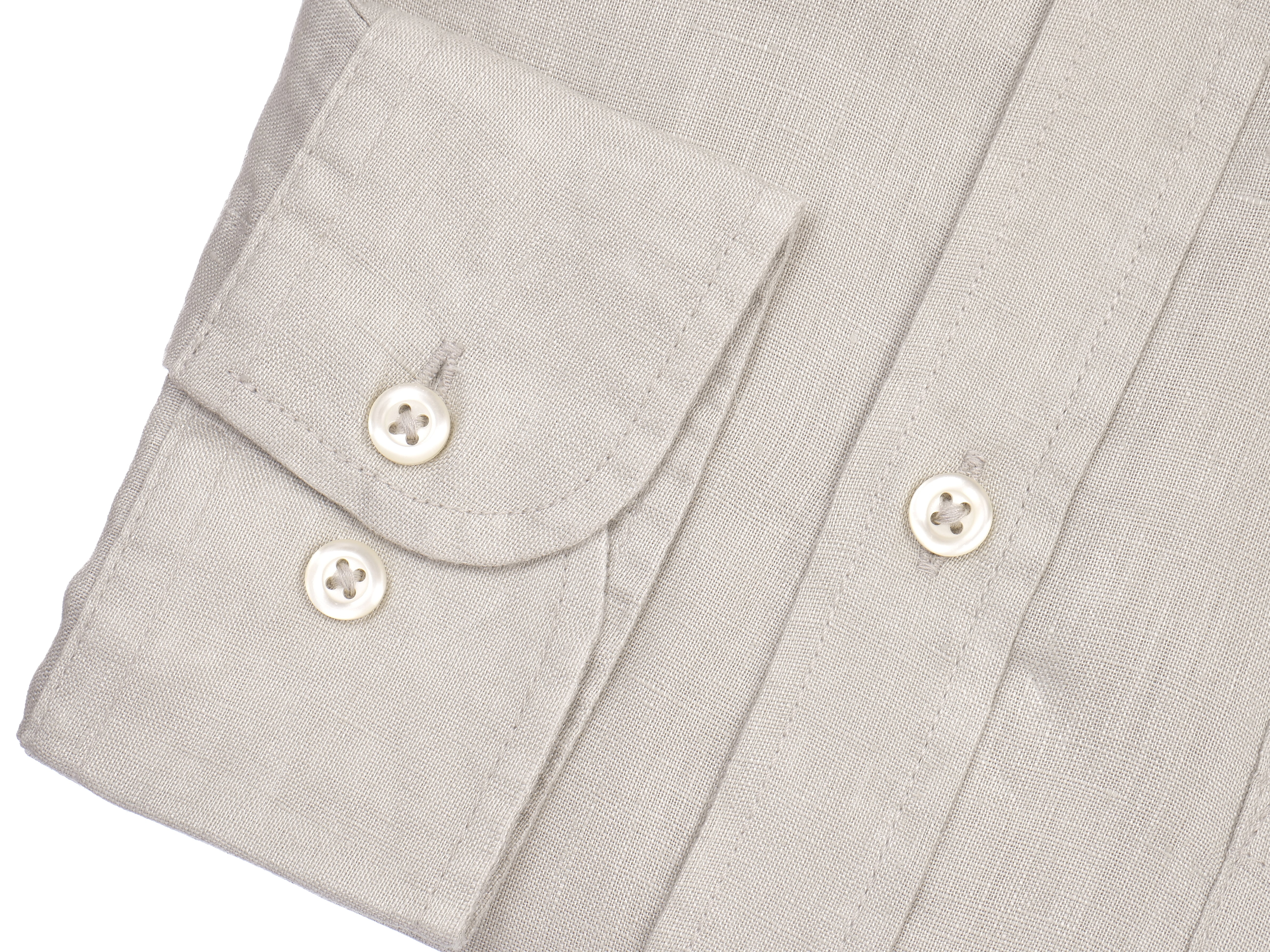 Langarmhemd modern fit aus Leinen mit Kent-Kragen und Brusttasche von Daniel Fey