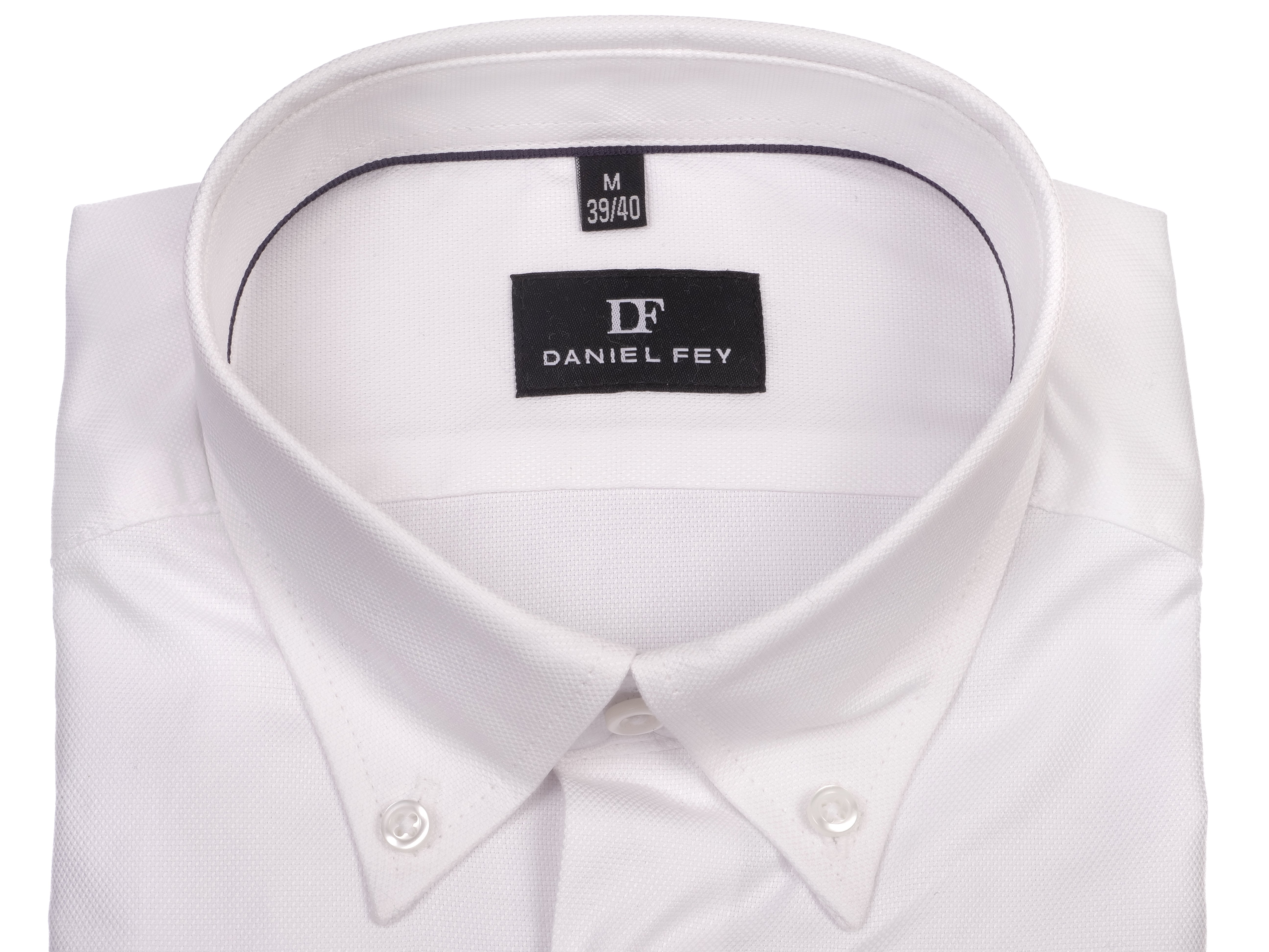 Langarmhemd modern fit aus Baumwolle mit Button-Down-Kragen und Brusttasche von Daniel Fey