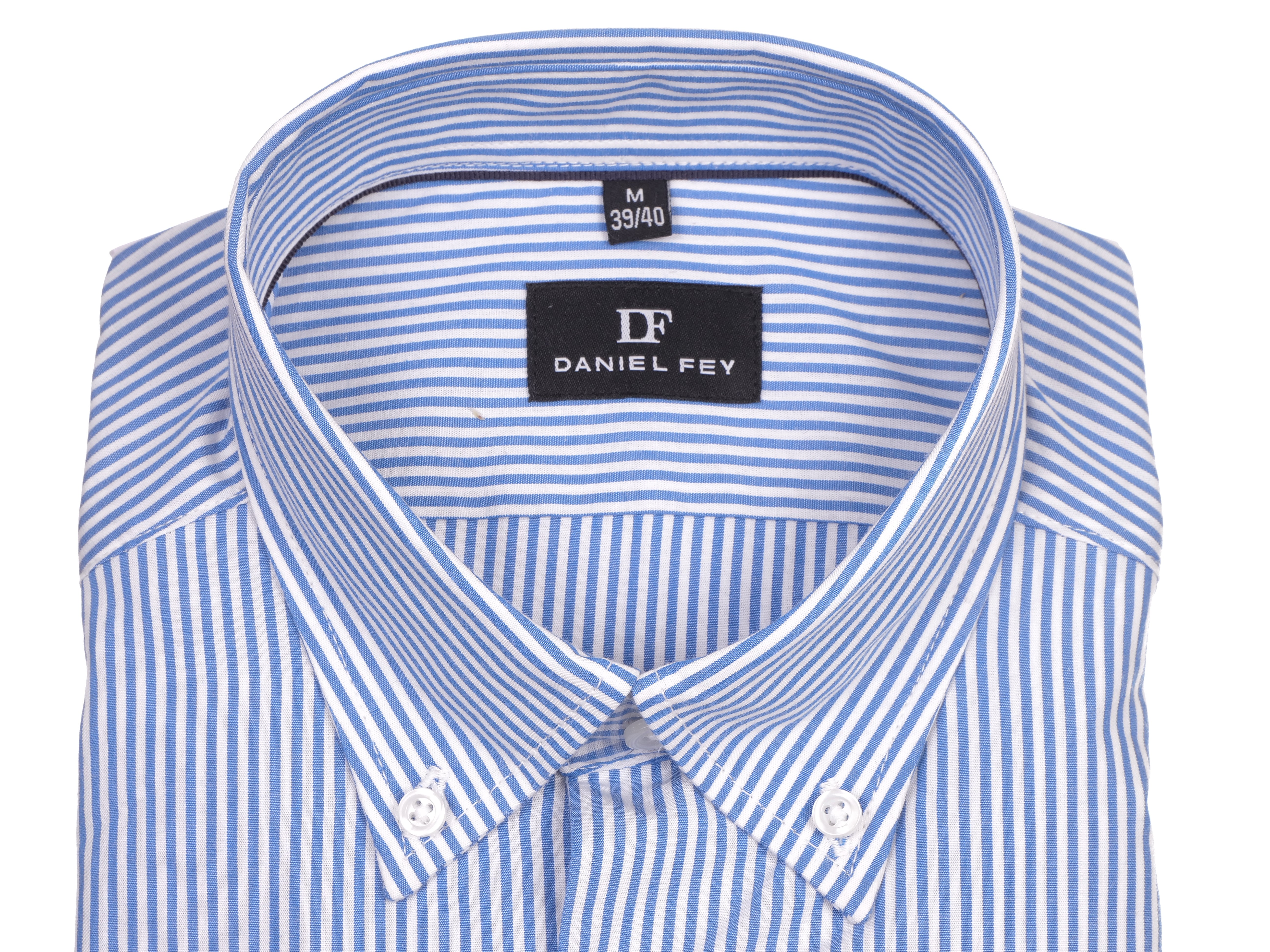 Langarmhemd modern fit aus Baumwolle mit Button-Down-Kragen und Brusttasche von Daniel Fey