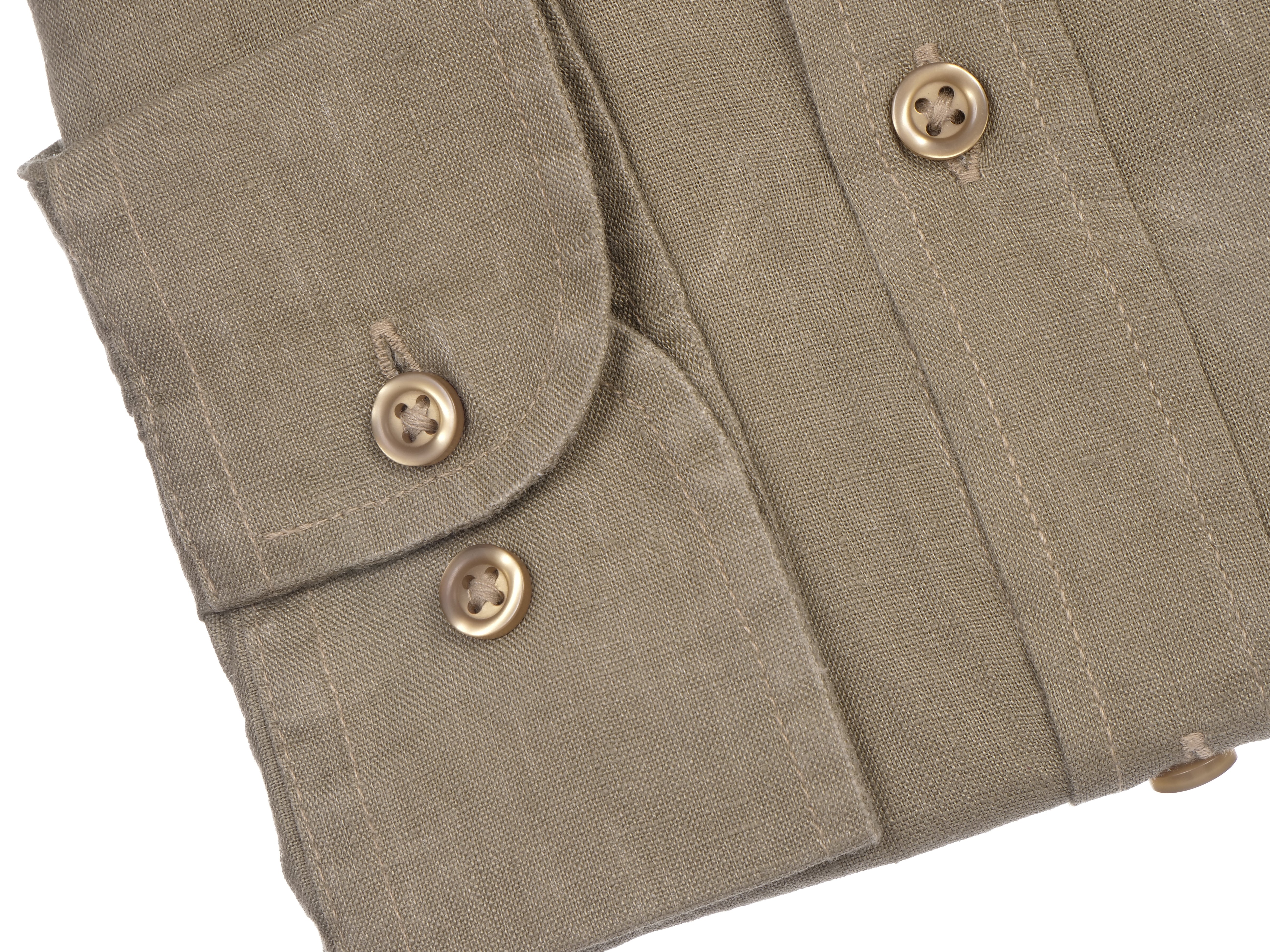 Langarmhemd modern fit aus Leinen mit Kent-Kragen und Brusttasche von Daniel Fey