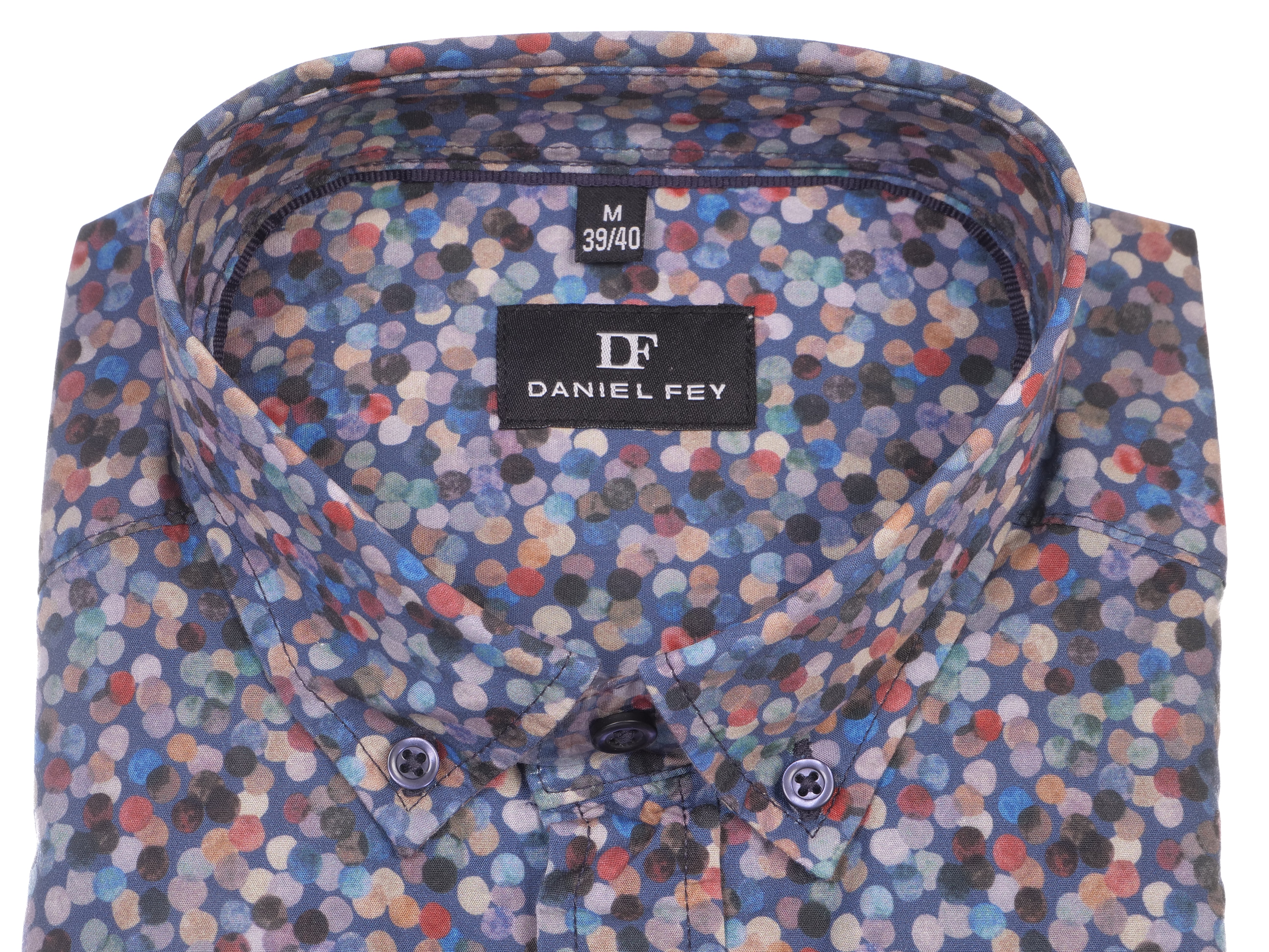 Kurzarmhemd modern fit aus Baumwolle mit Button-down-Kragen und Brusttasche von Daniel Fey