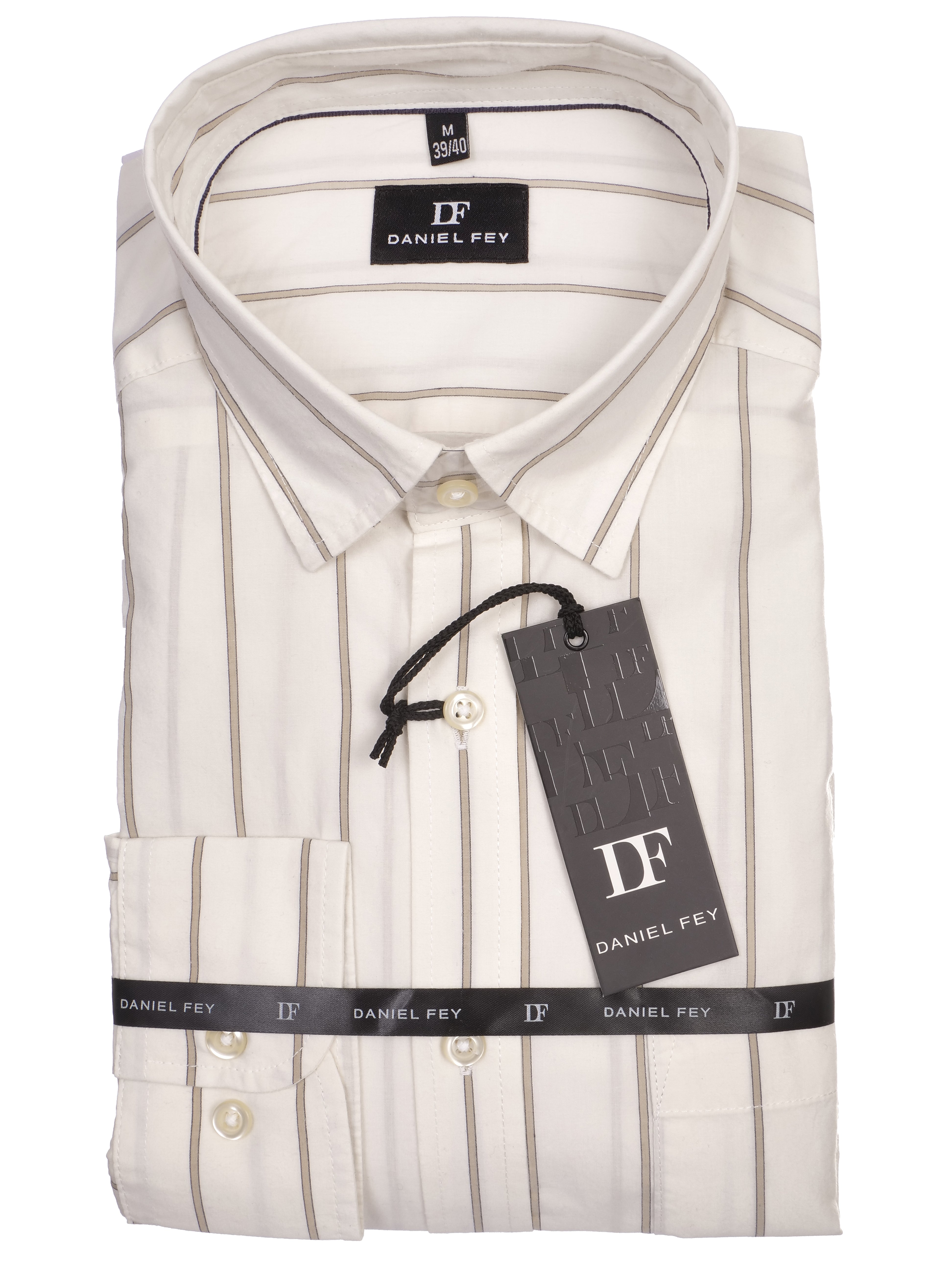 Langarmhemd modern fit aus Baumwolle-Tencel mit Kent-Kragen und Brusttasche von Daniel Fey