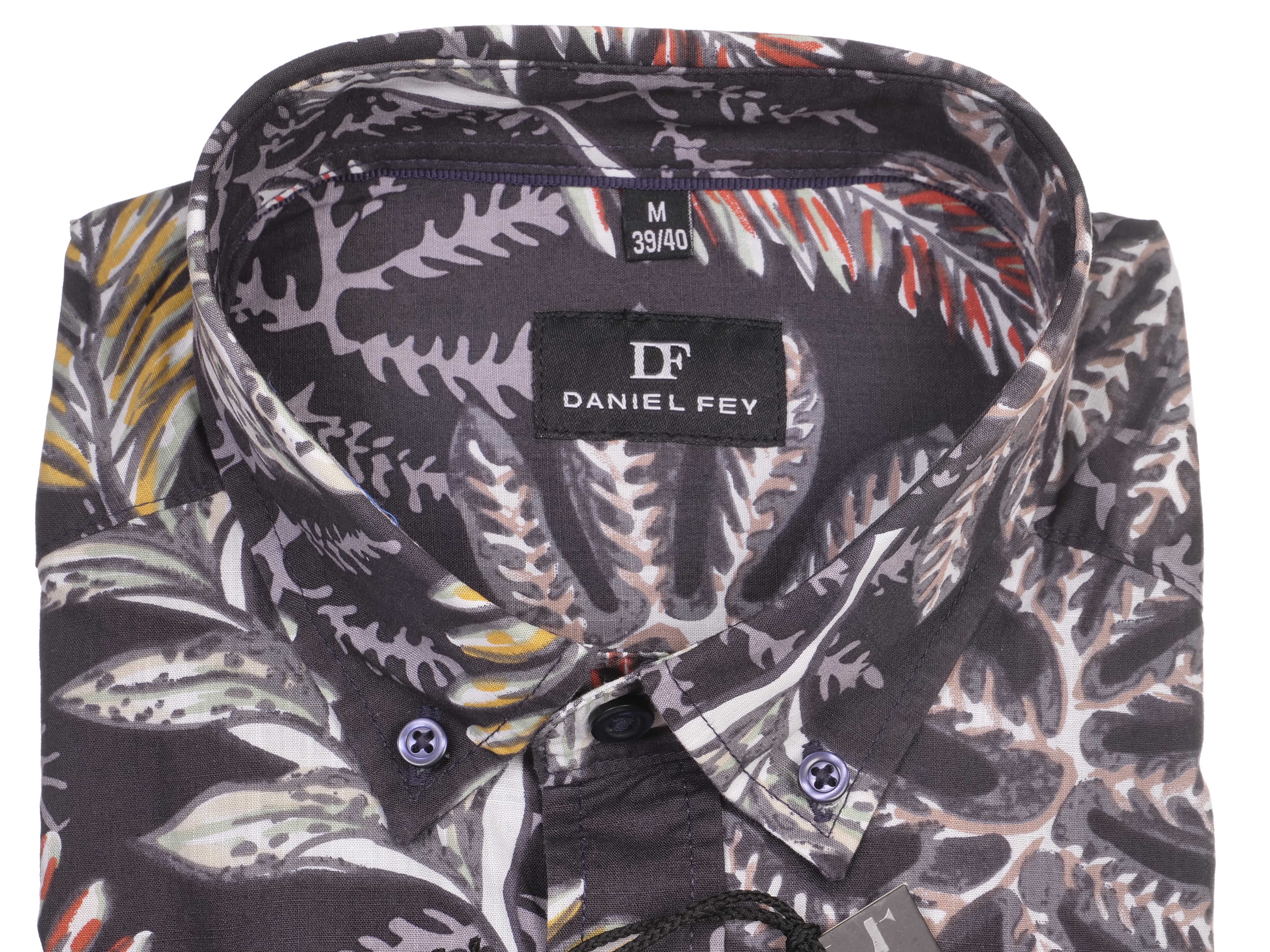 Kurzarmhemd modern fit aus Baumwolle mit Button-down-Kragen und Brusttasche von Daniel Fey