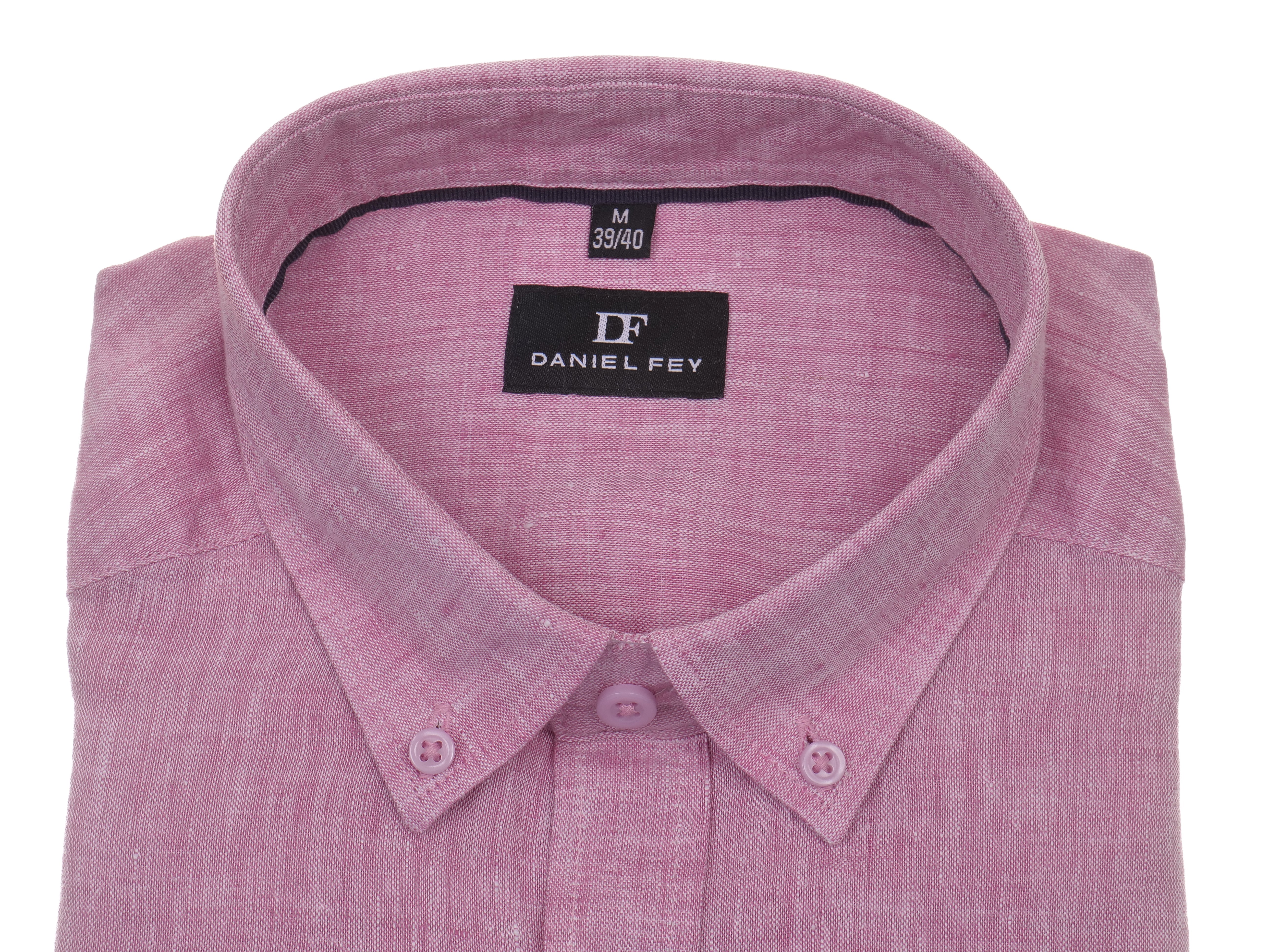 Leinenhemd Daniel Fey modern fit mit Button-down Kragen