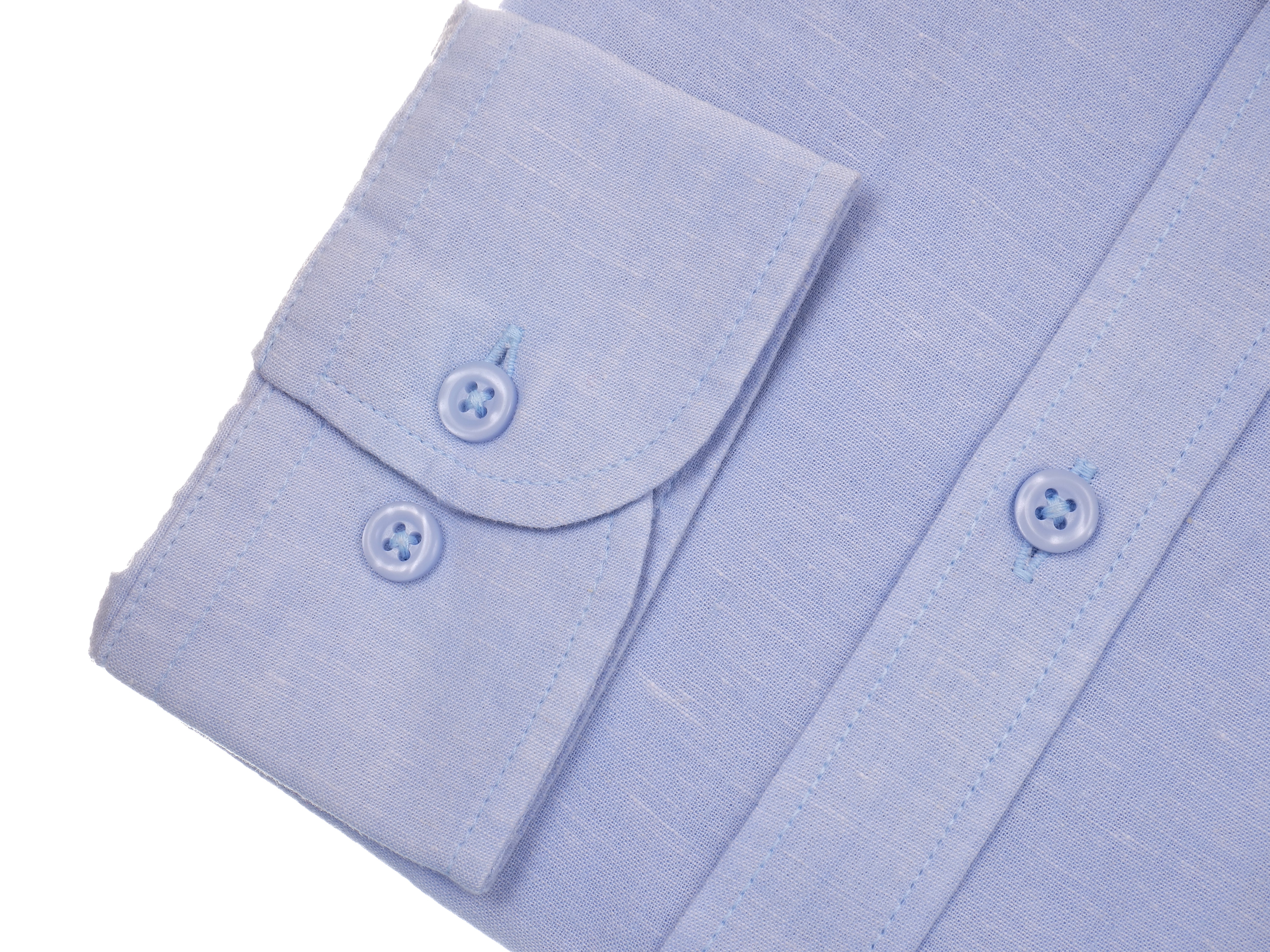 Stehkragenhemd Halbleinen von Daniel Fey in modern fit