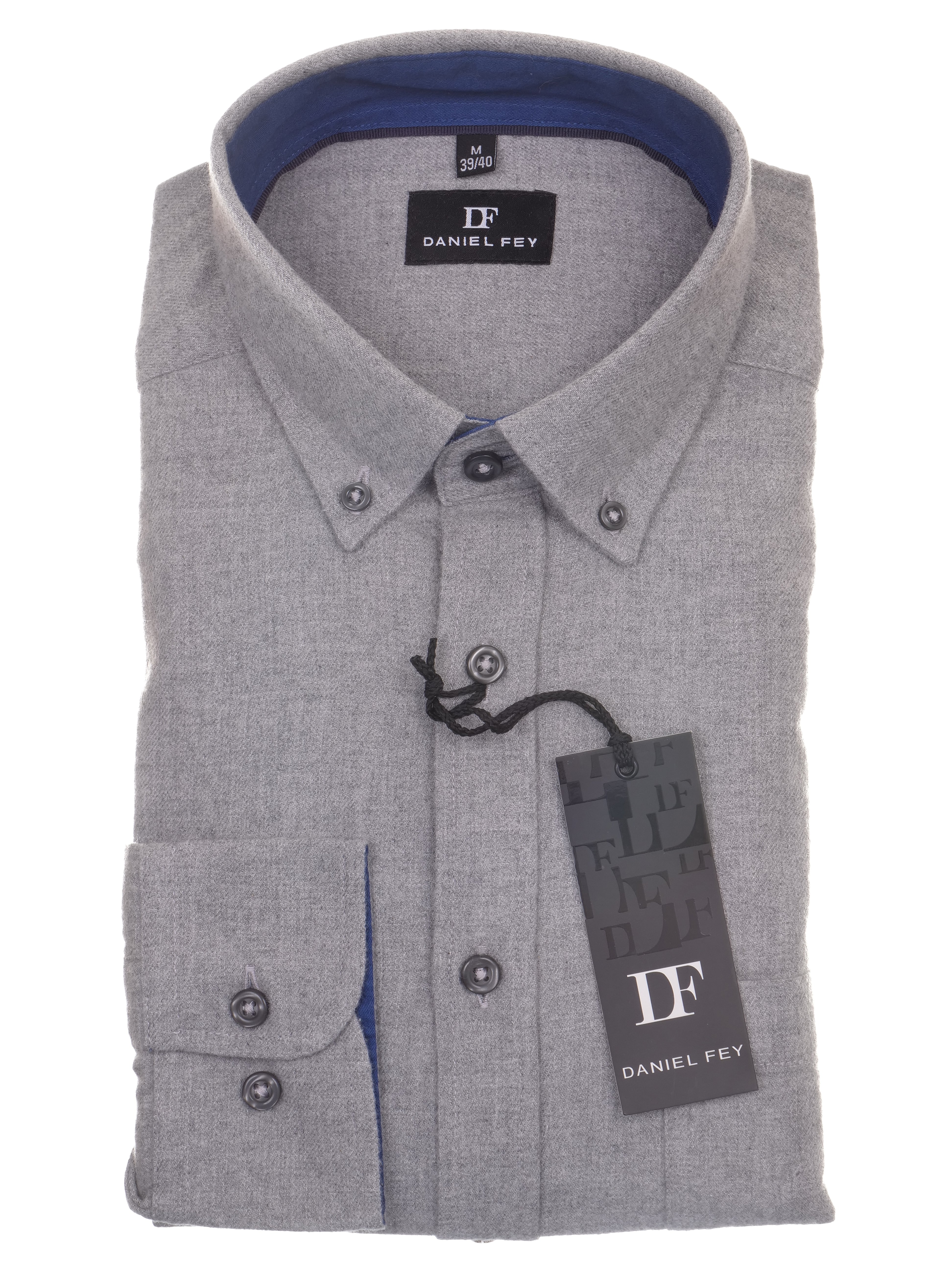 Flanellhemd mit Button-down-Kragen Daniel Fey modern Fit