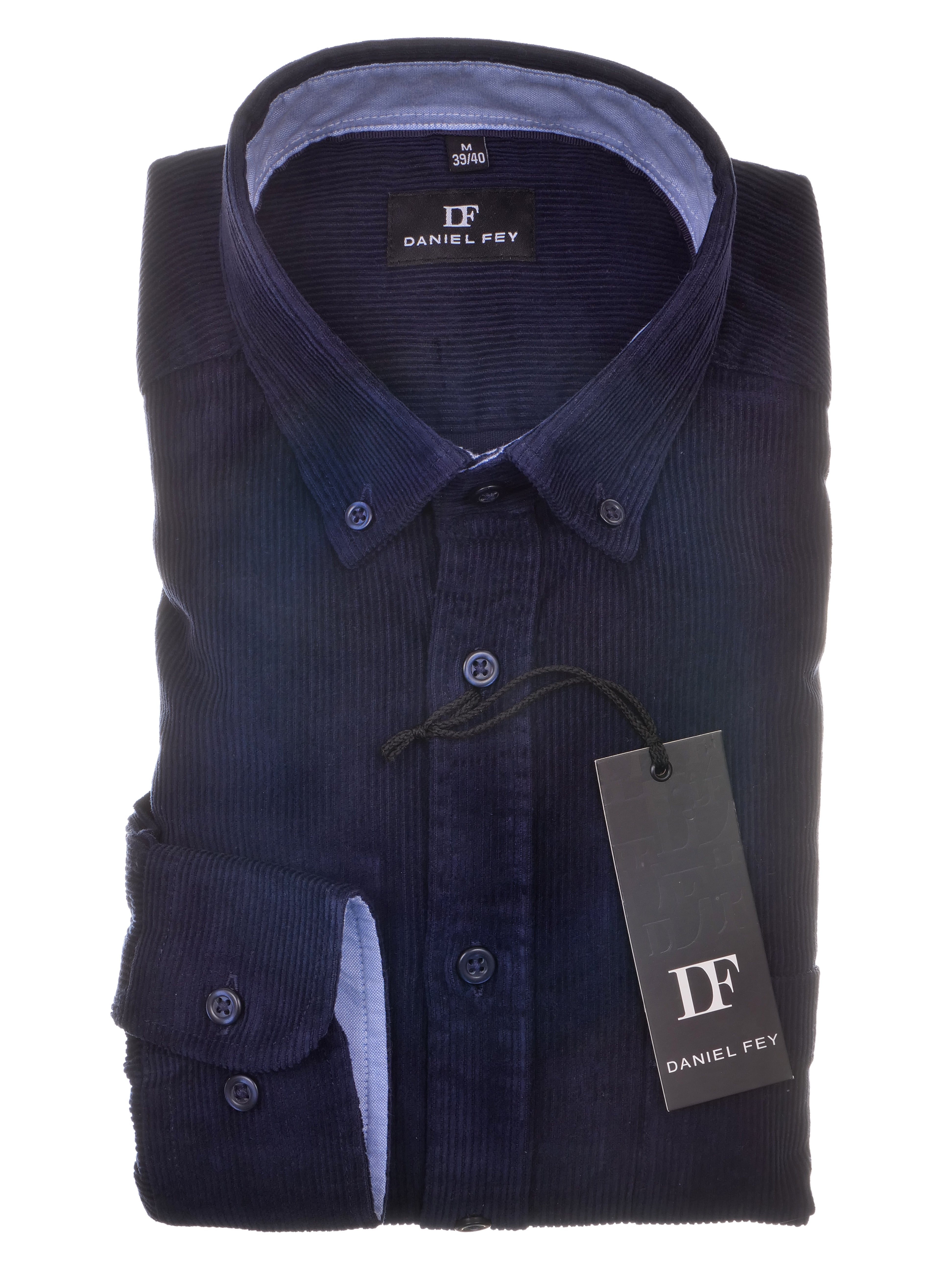 Cordhemd modern Fit Daniel Fey Button-down-Kragen
