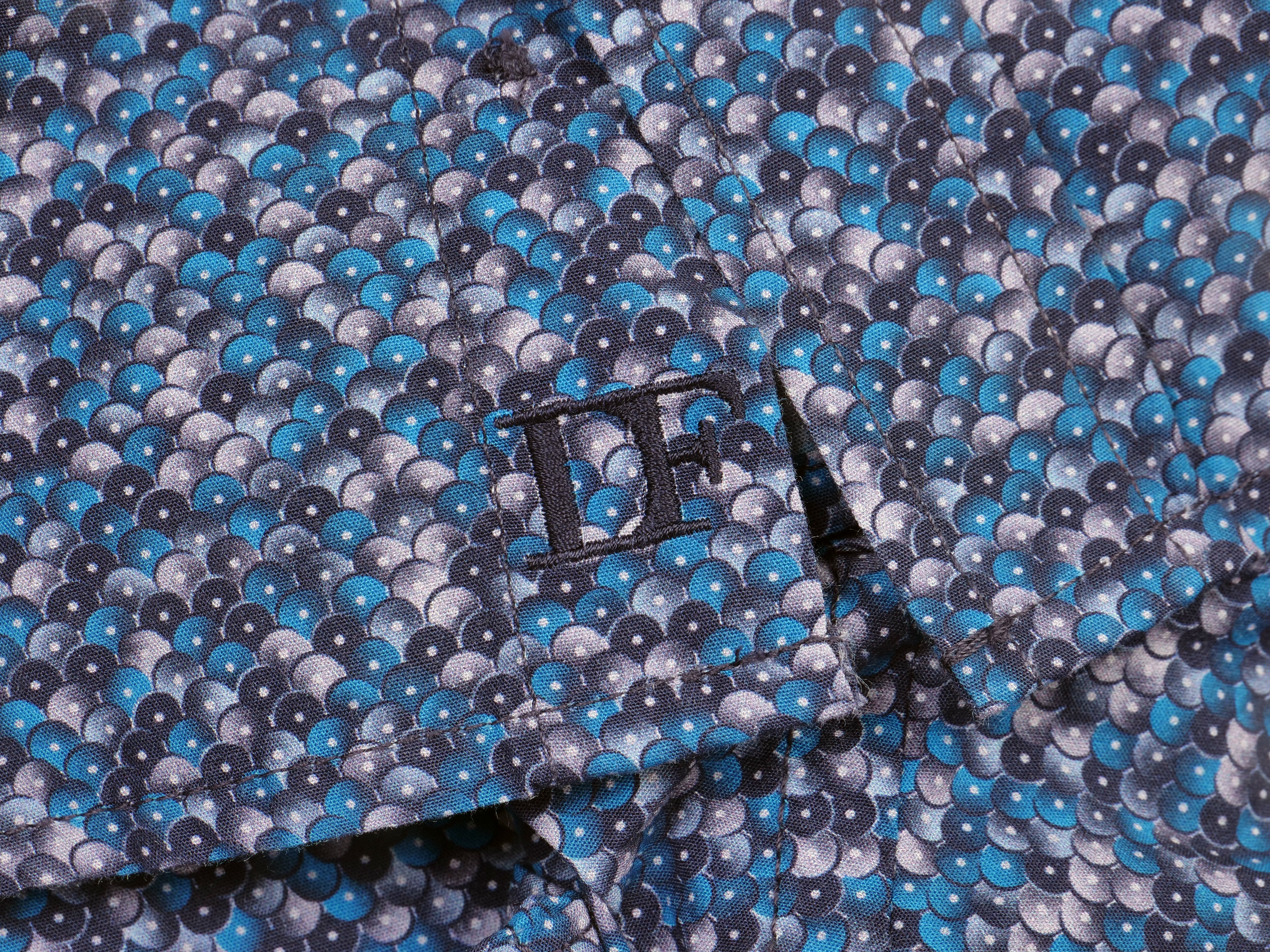 Button-down-Kragen Halbarm-Hemd von Daniel Fey in modern fit mit Brusttasche